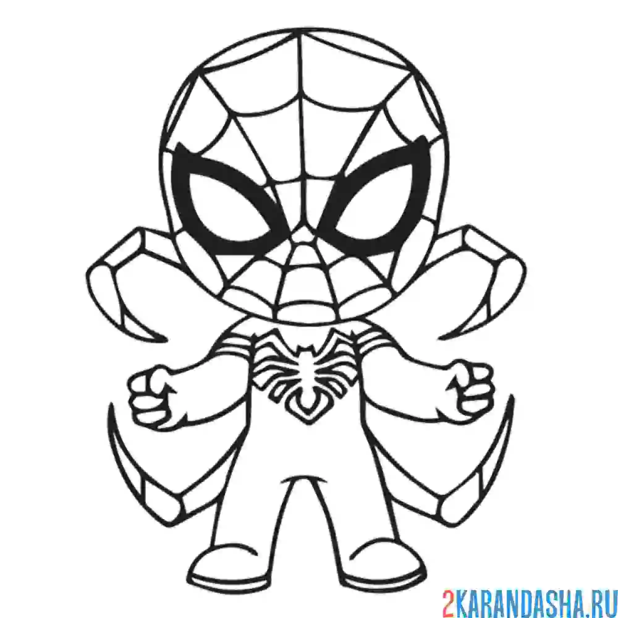 Раскраска человек-паук мстители
