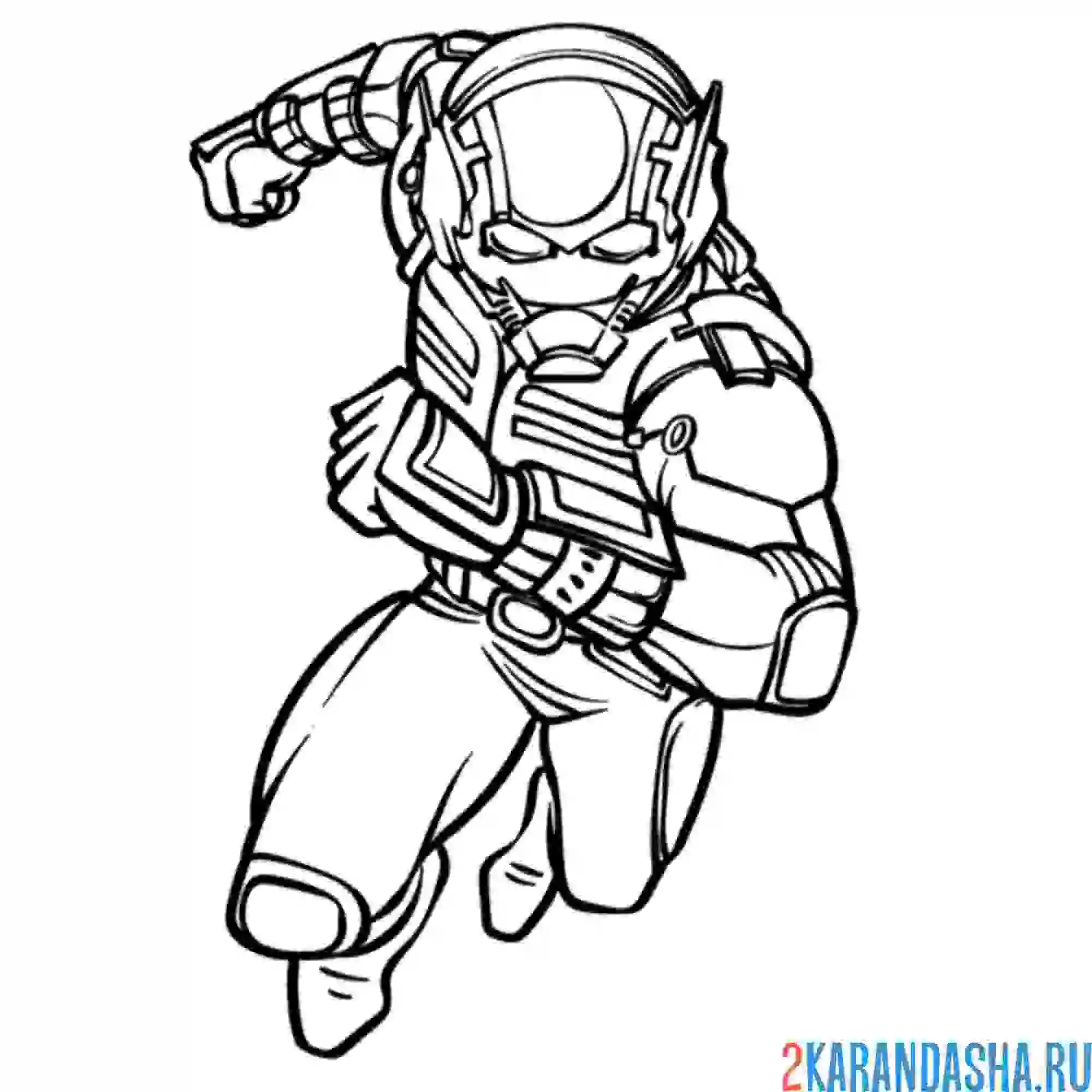 Раскраска человек-муравей