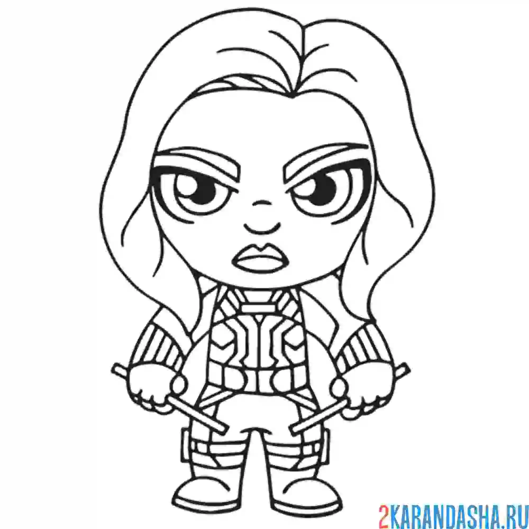 Раскраска черная вдова рисунок