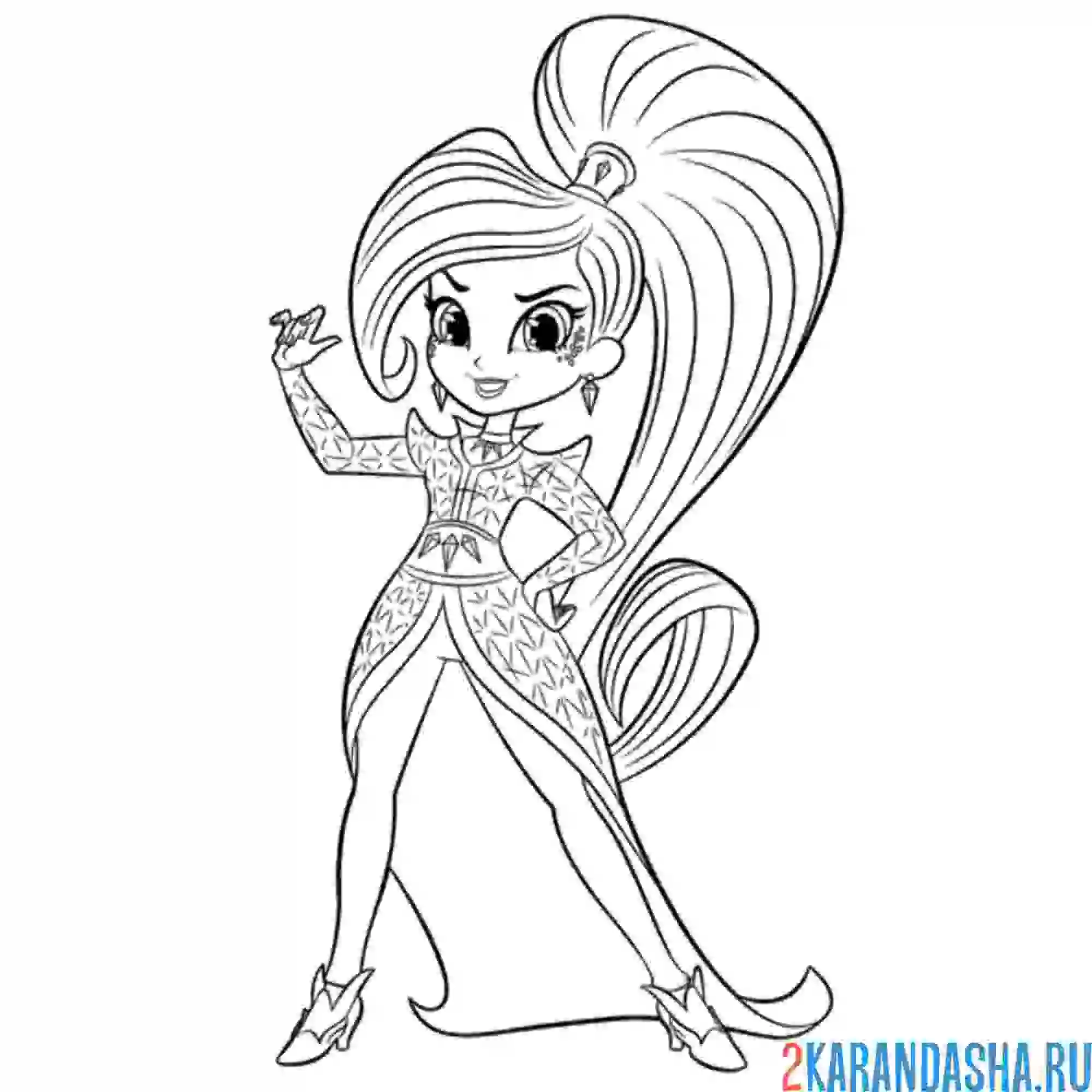 Раскраска зета злодейка