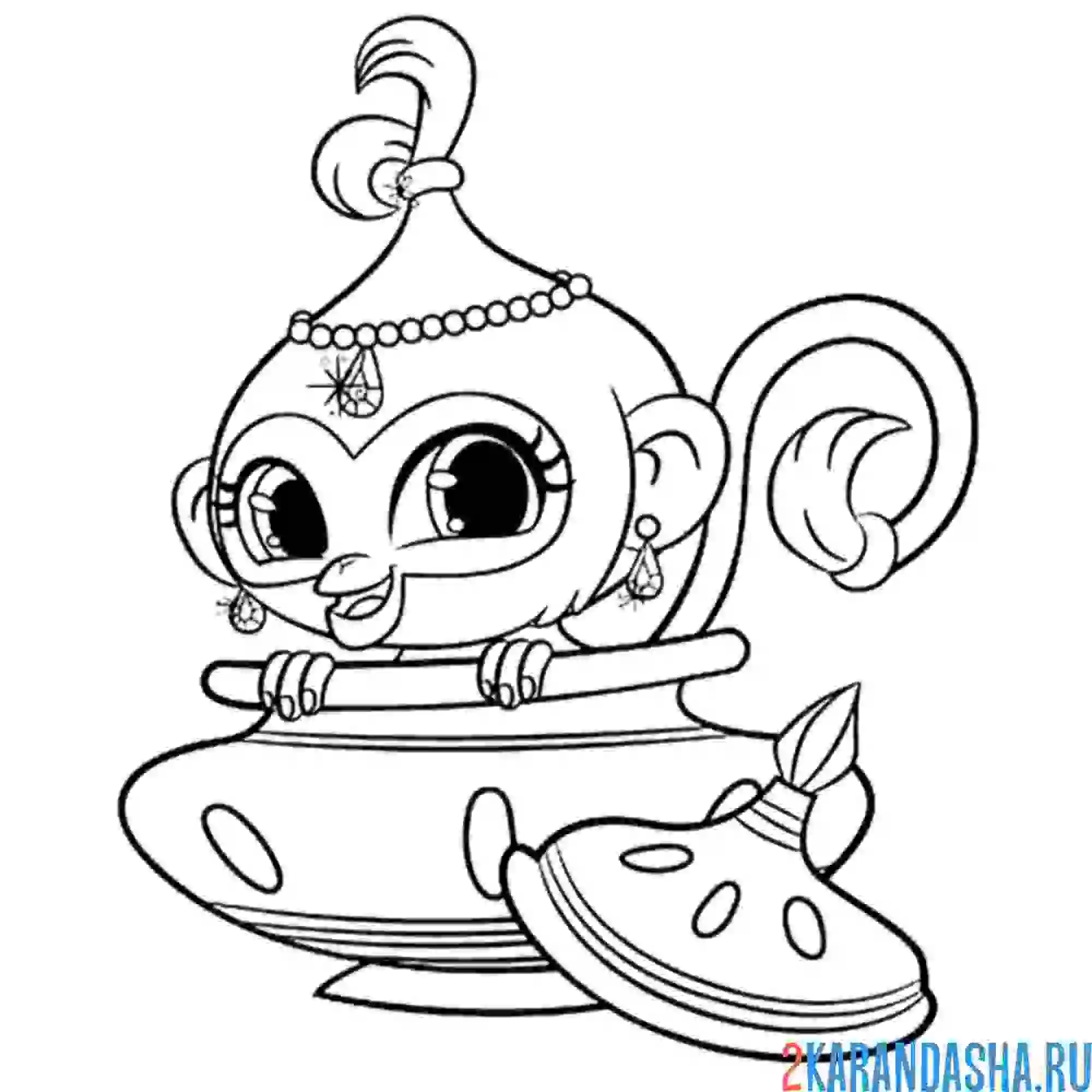 Раскраска обезьянка тала