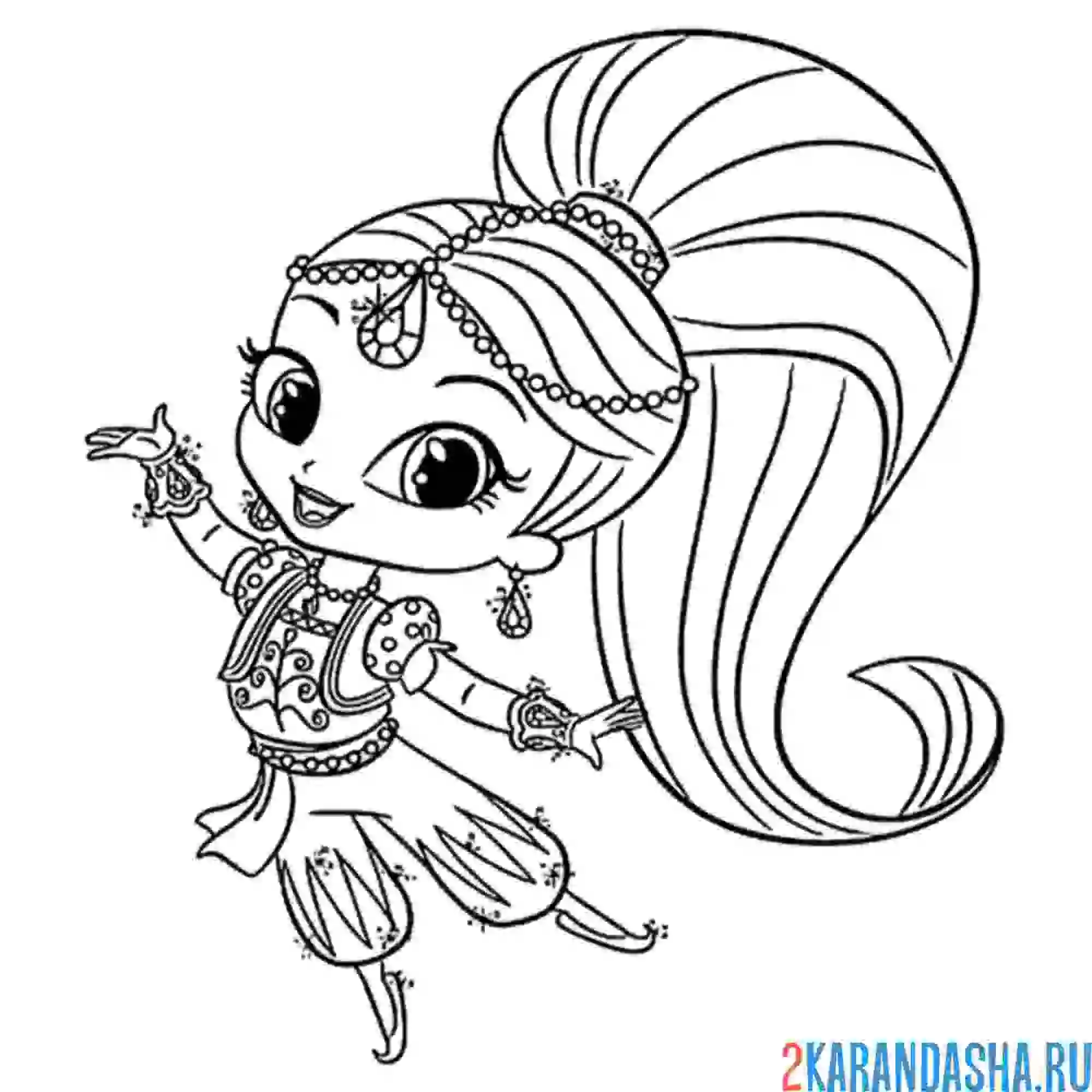 Раскраска шиммер в танце