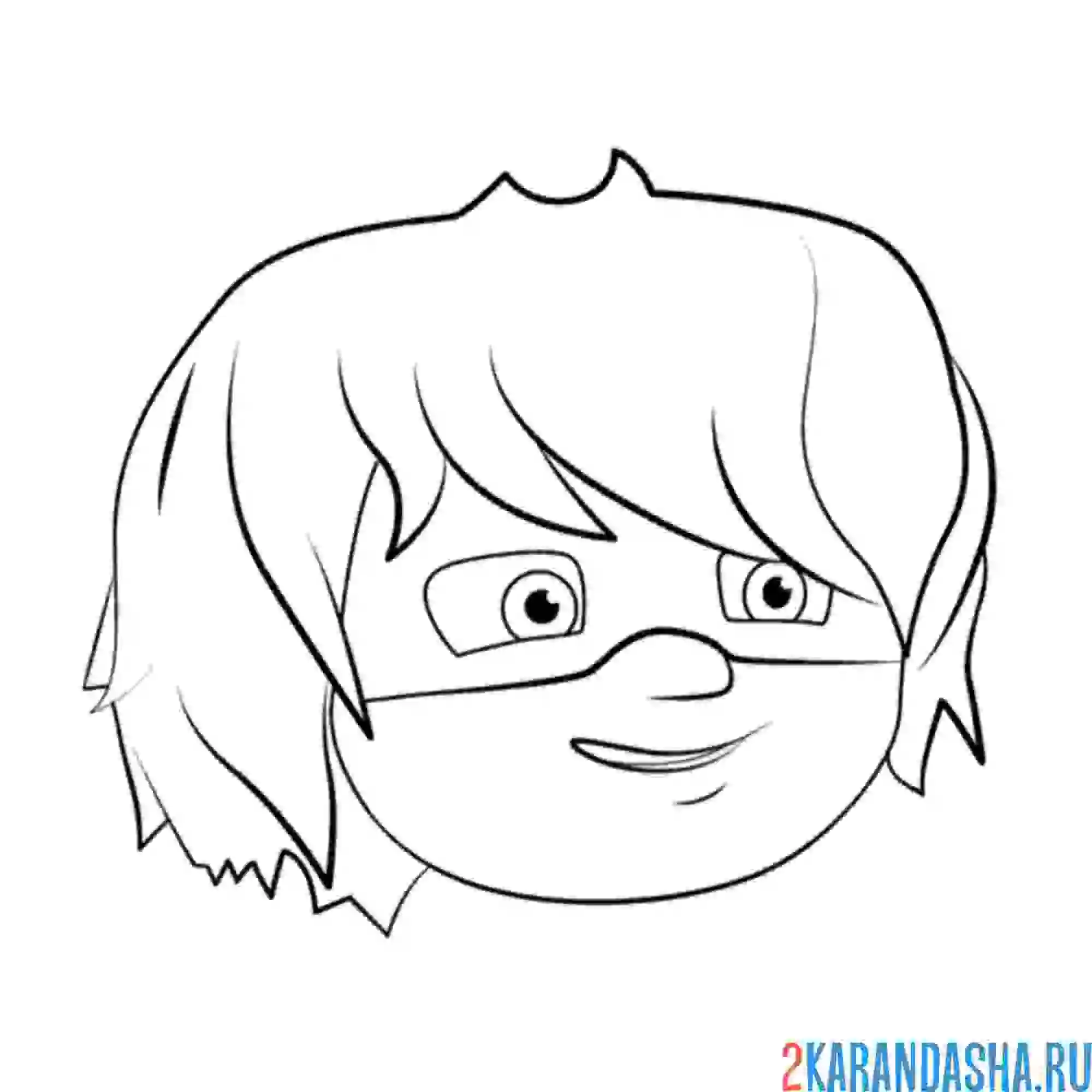 Раскраска лунна девочка портрет