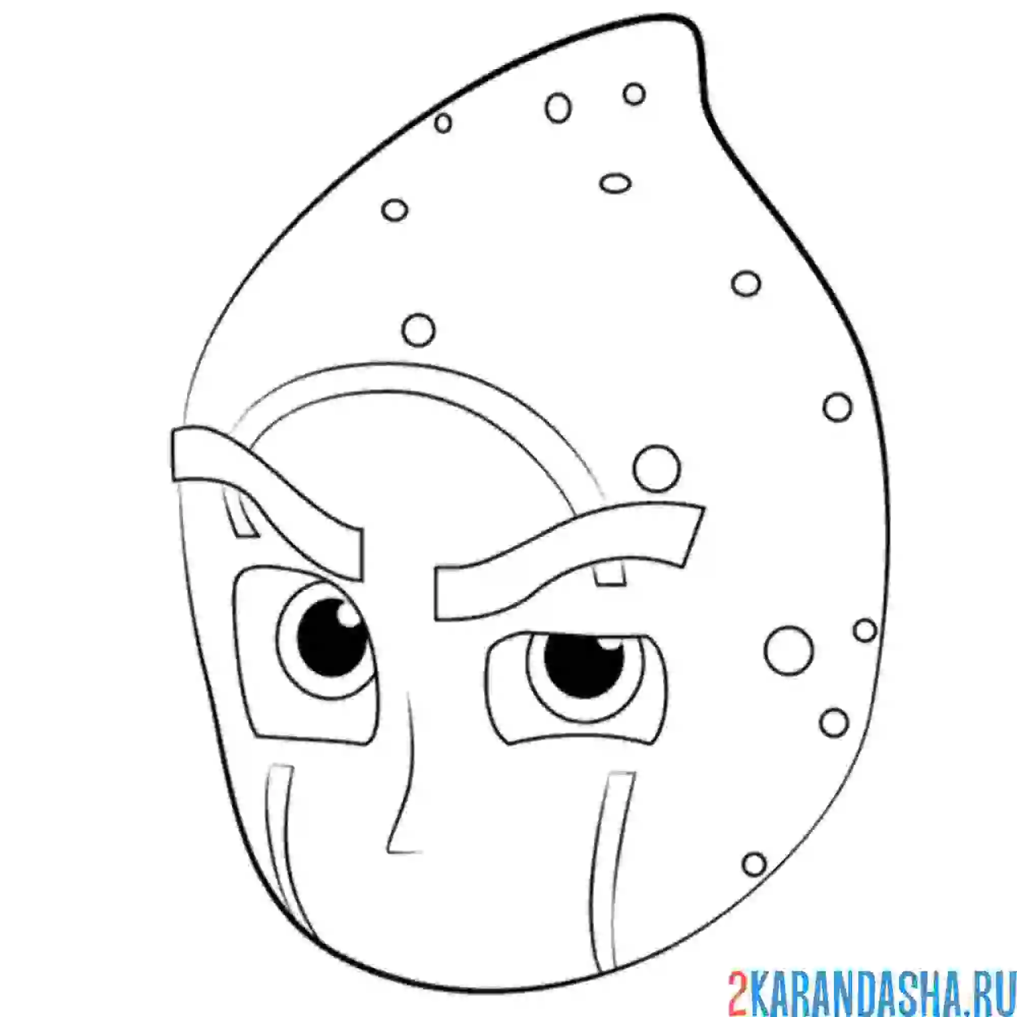 Раскраска портрет ночного ниндзя