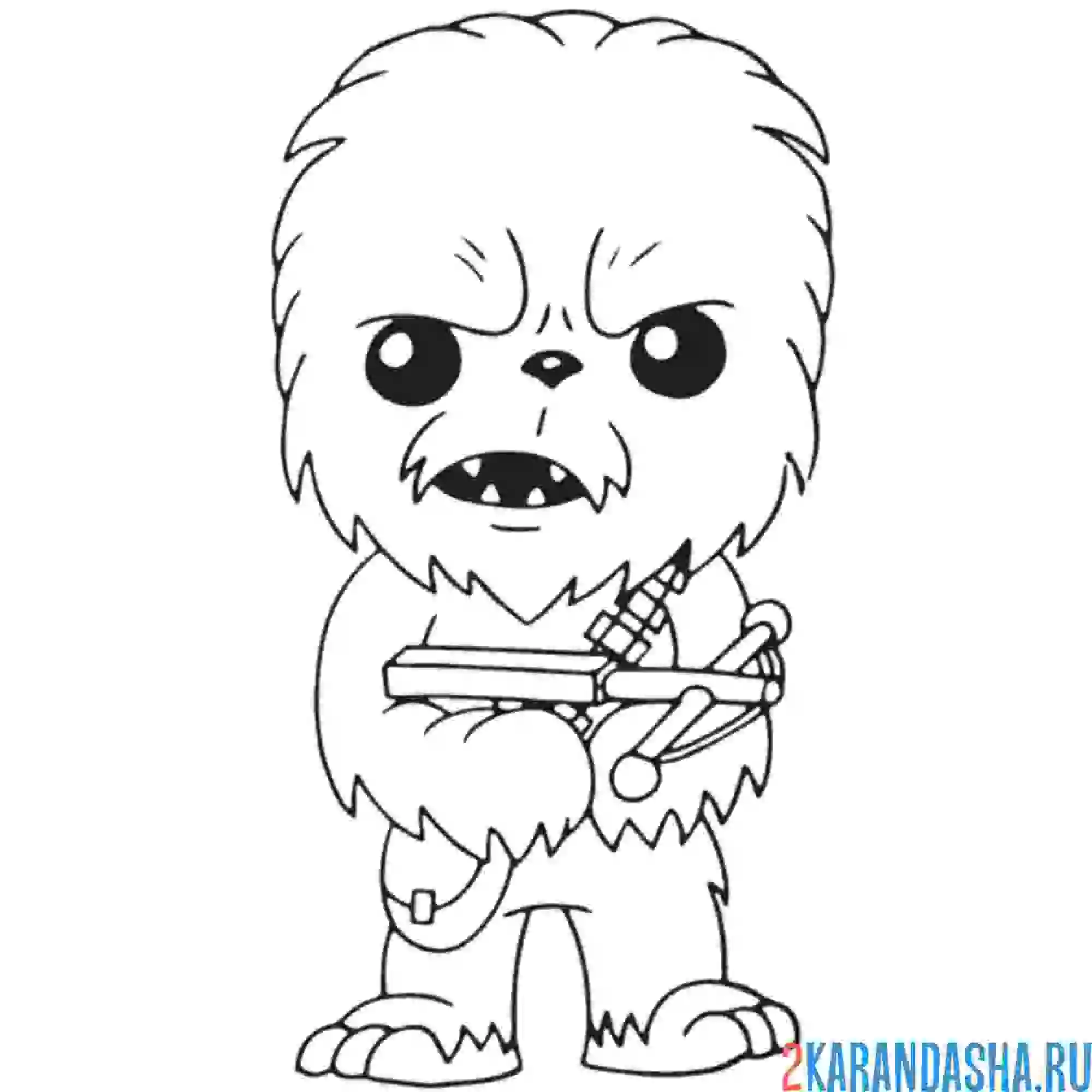 Раскраска чубака звездные войны