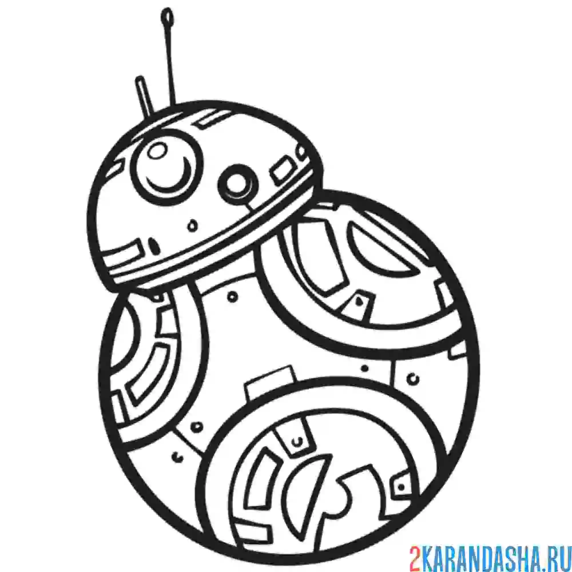 Раскраска bb-8 дроид