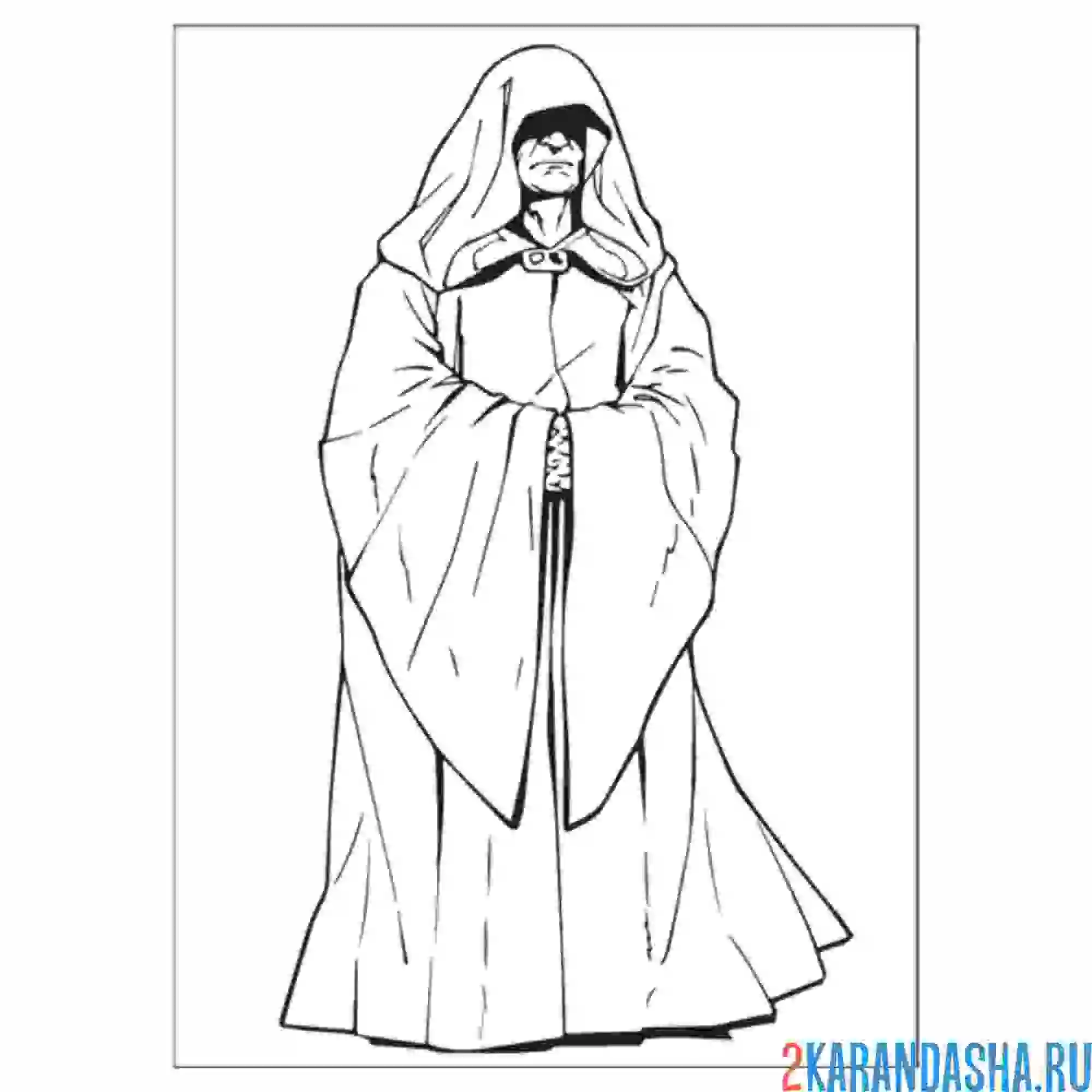 Раскраска дарт сидиус звездные войны