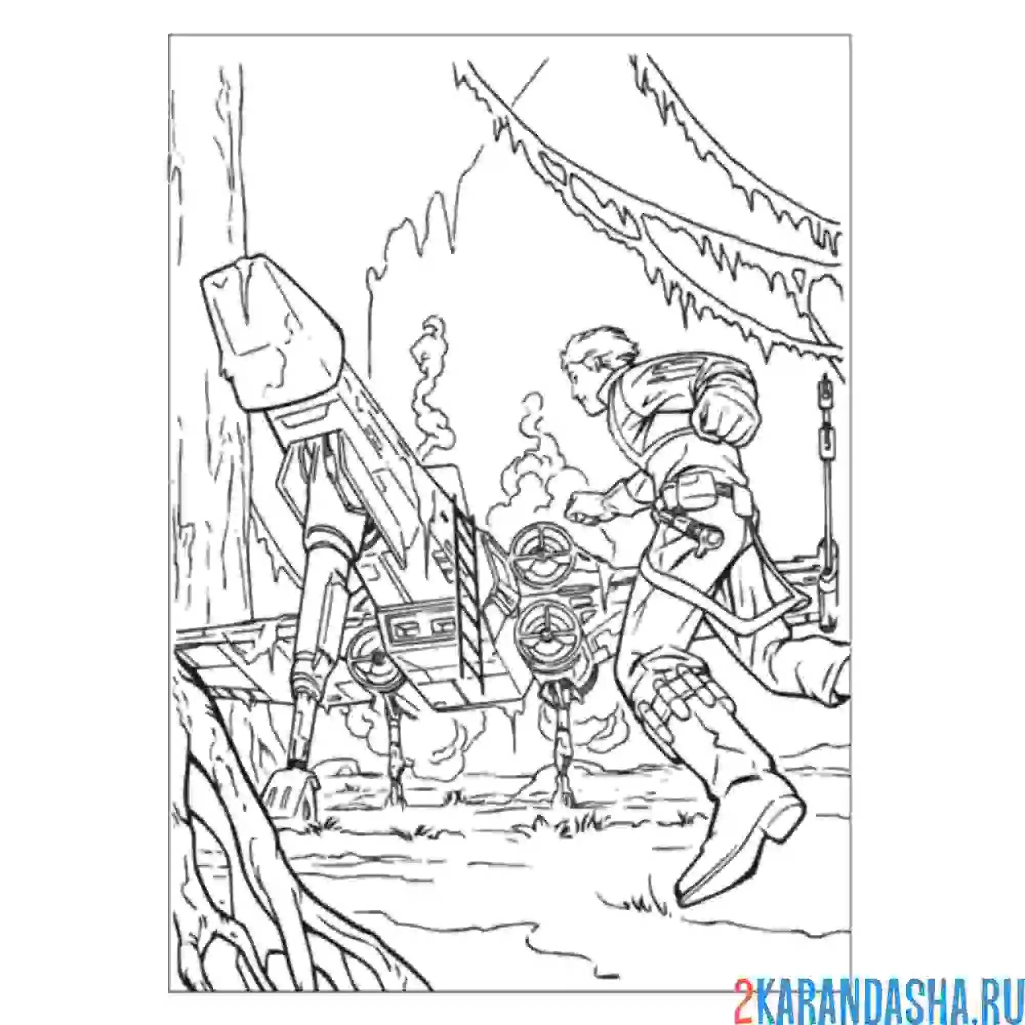 Раскраска люк в болоте