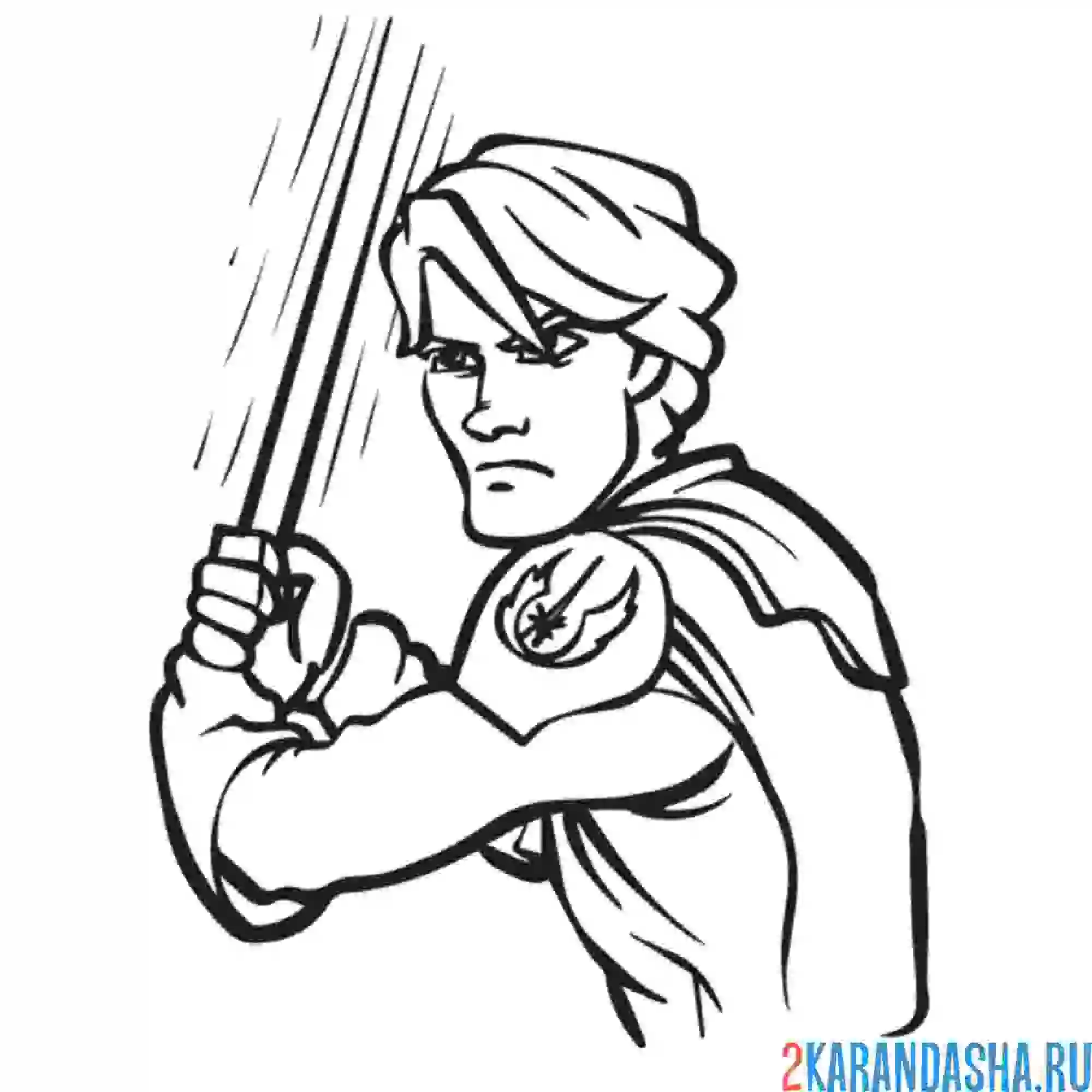 Раскраска энакин скайуокер звездные войны