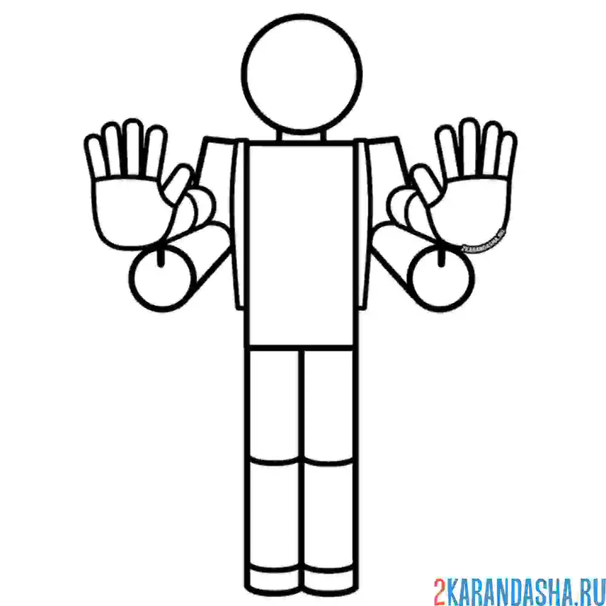 Раскраска игрок персонаж поппи плейтайм