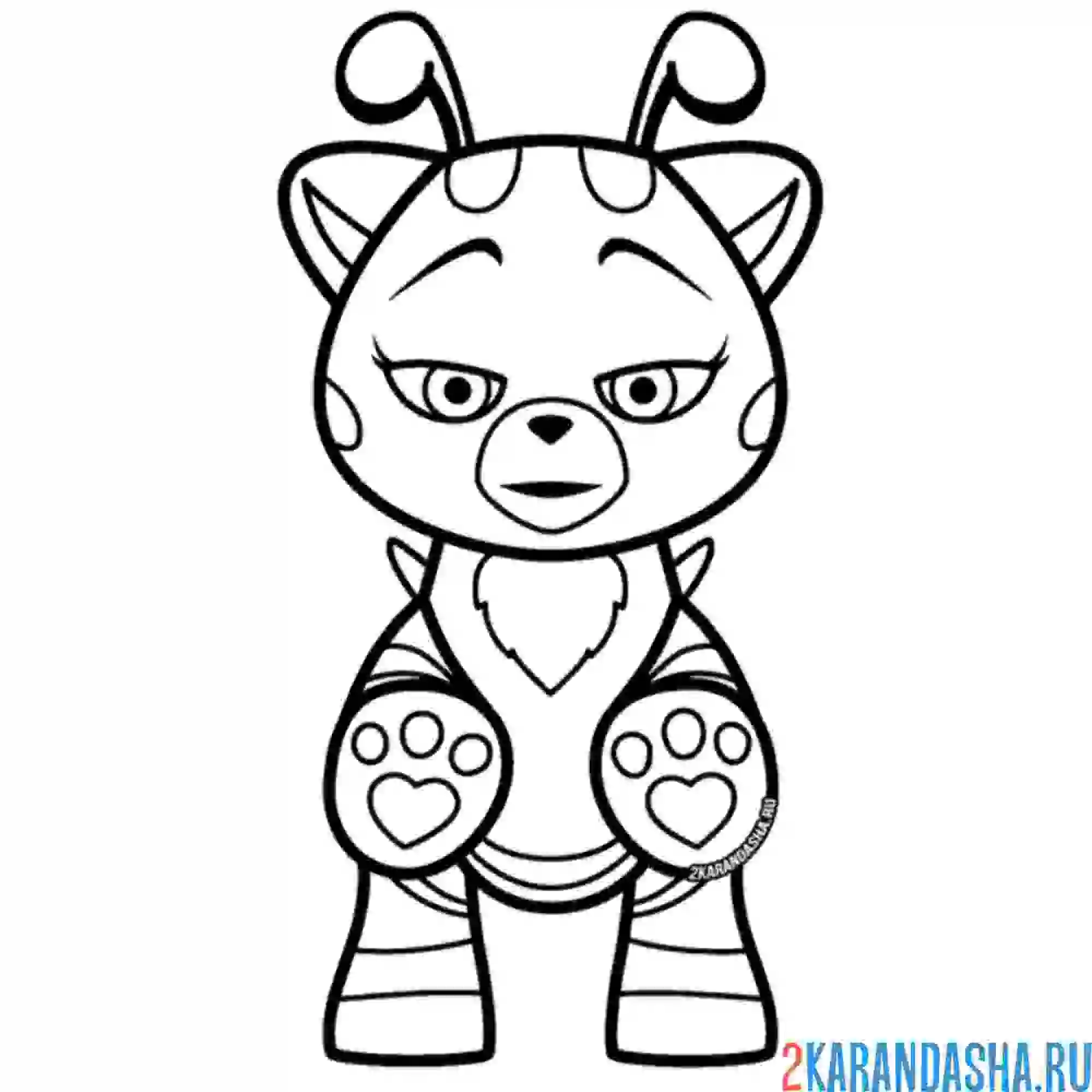 Раскраска кошка пчела poppy playtime