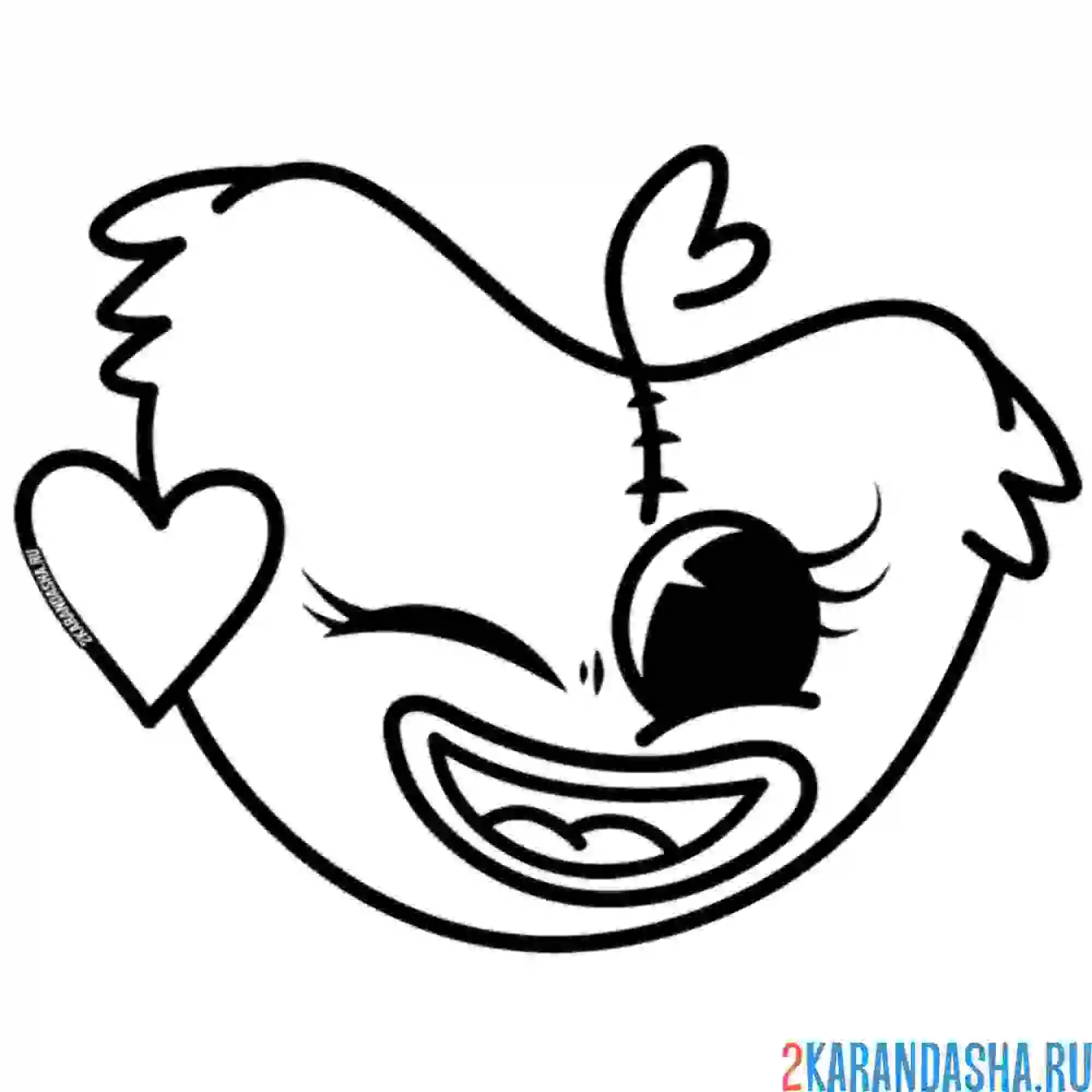 Раскраска кисси мисси голова