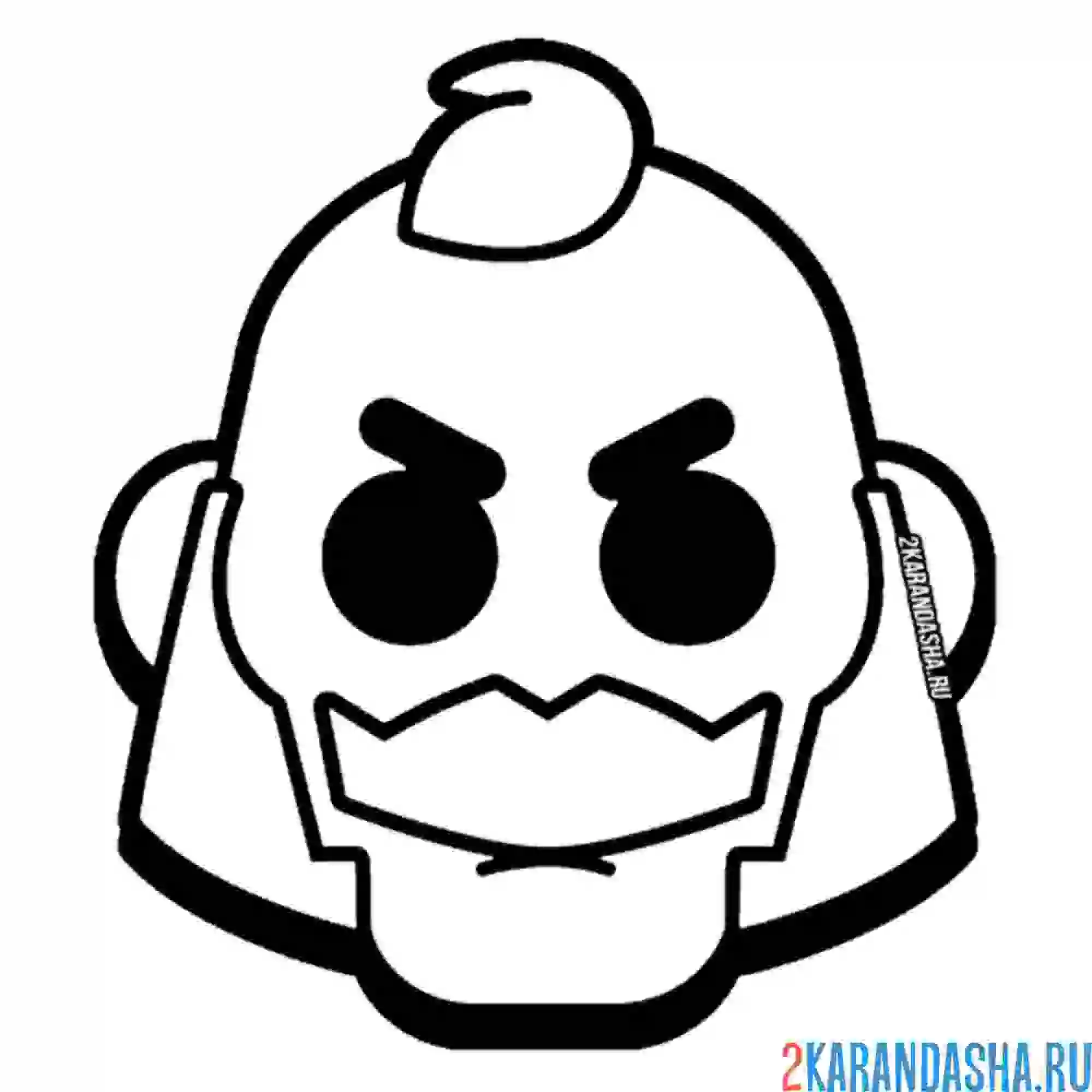 Раскраска сэм эмодзи нейтральный