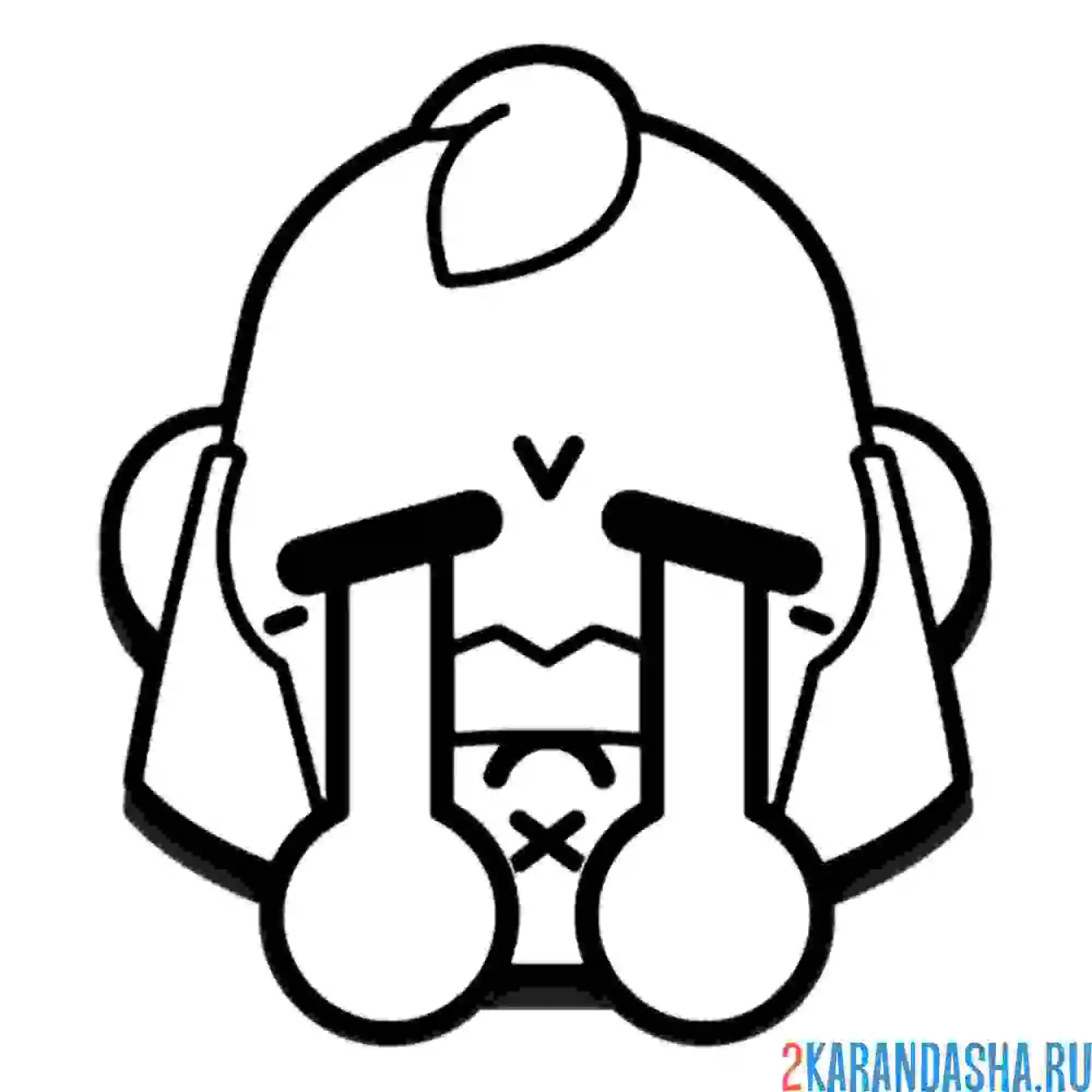 Раскраска обычный сэм грустный пин