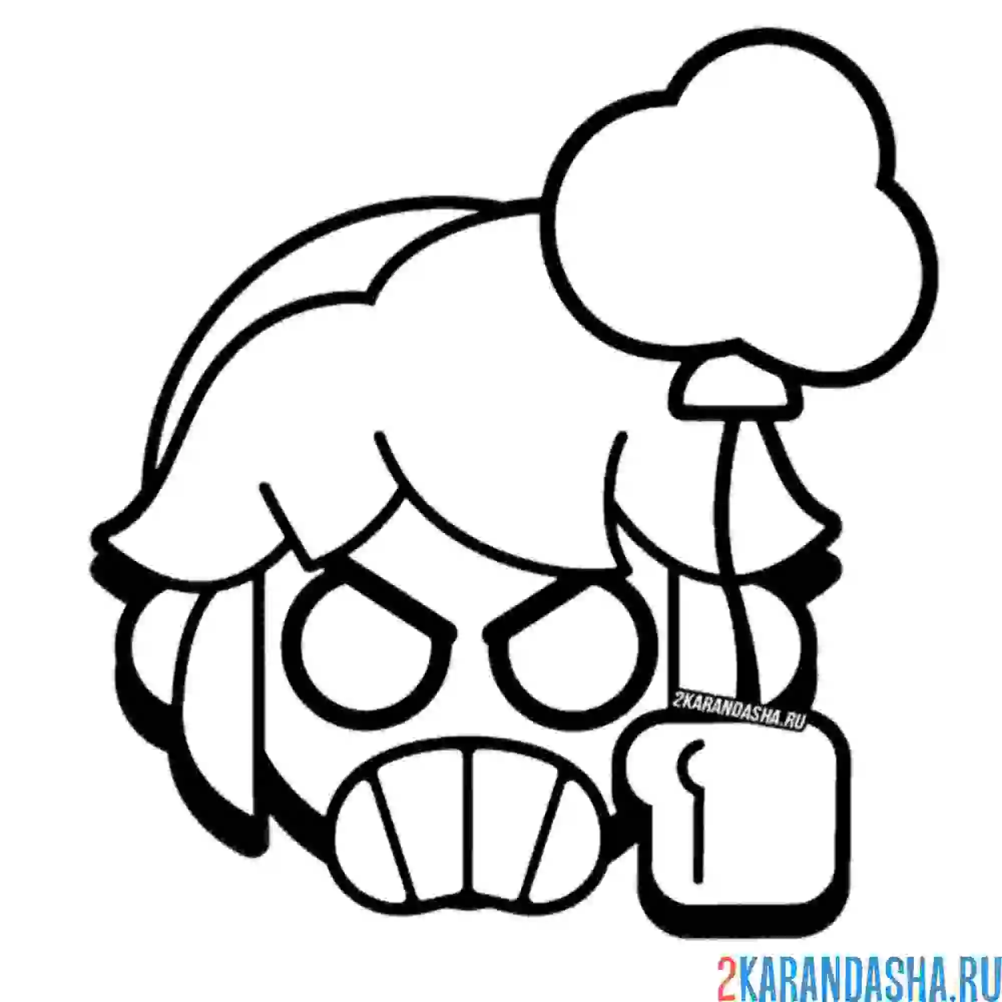 Раскраска гас гнев эмодзи