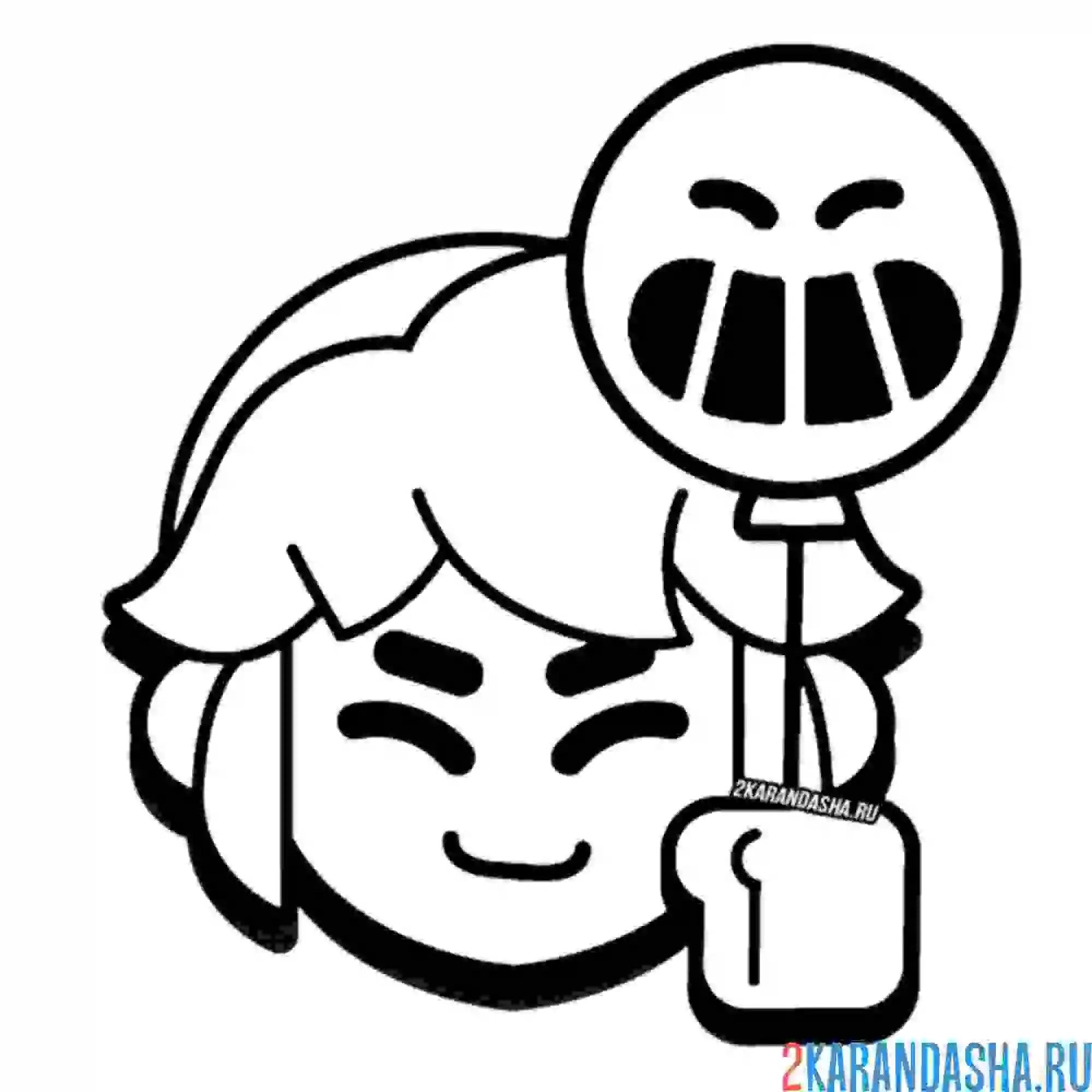 Раскраска гас радость эмодзи