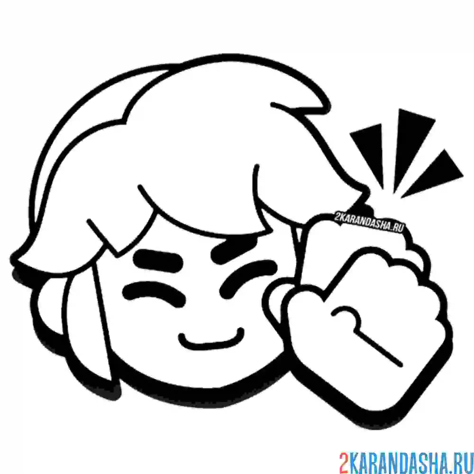 Раскраска гас хлопок эмодзи