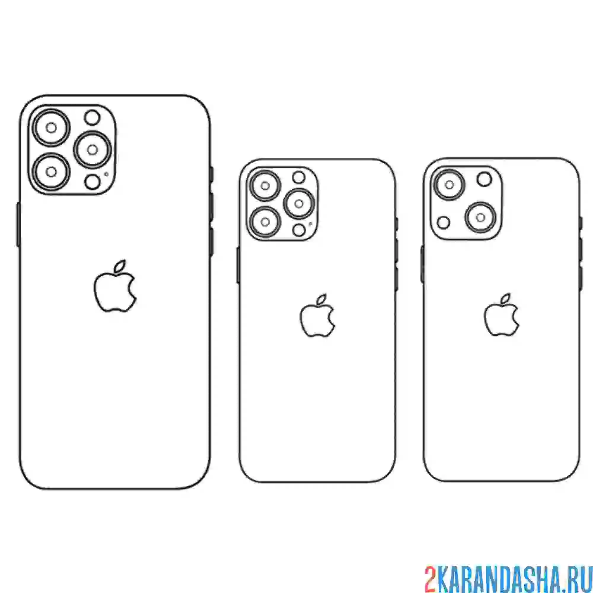 Раскраска айфон 12 про макс и другие