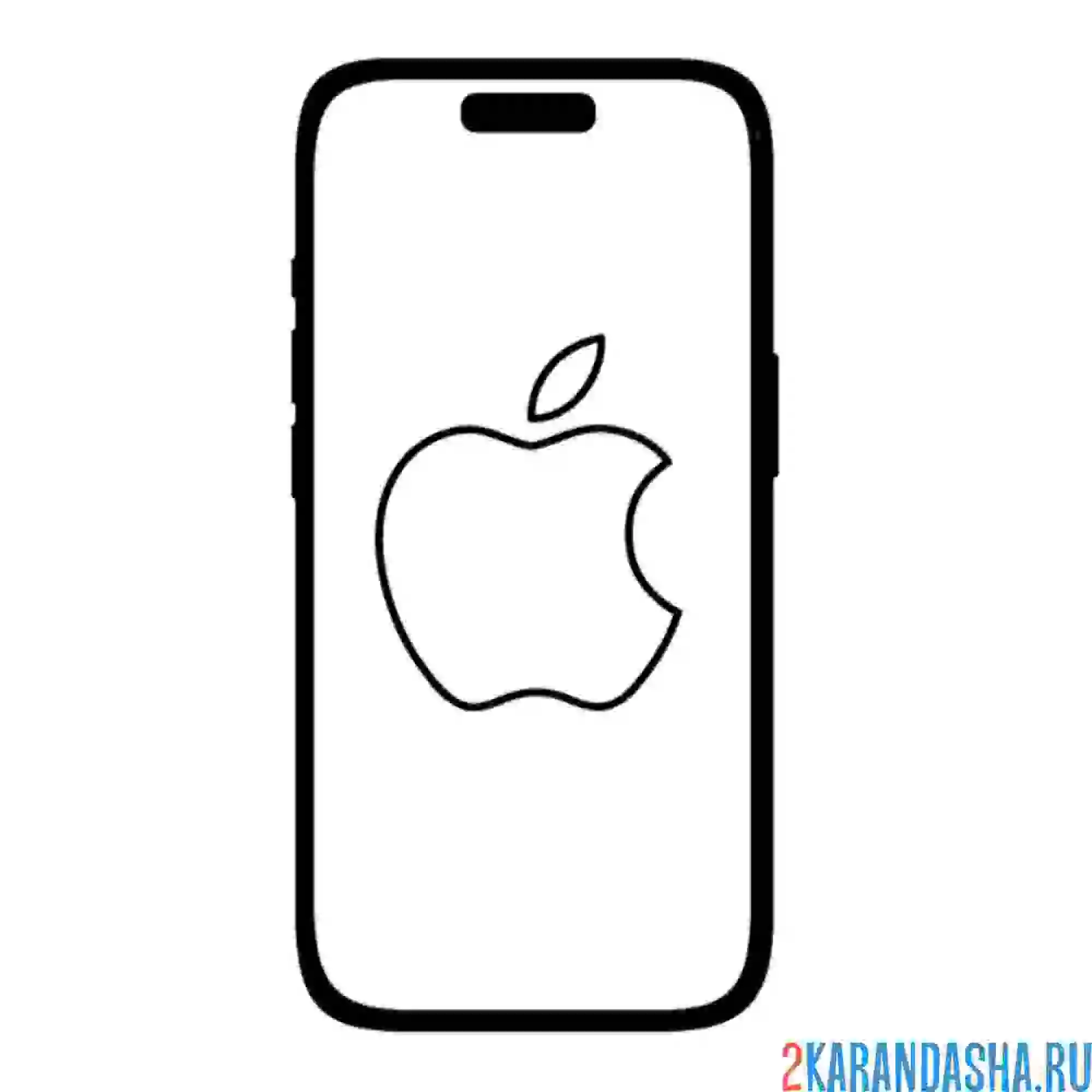 Раскраска айфон 14 про макс