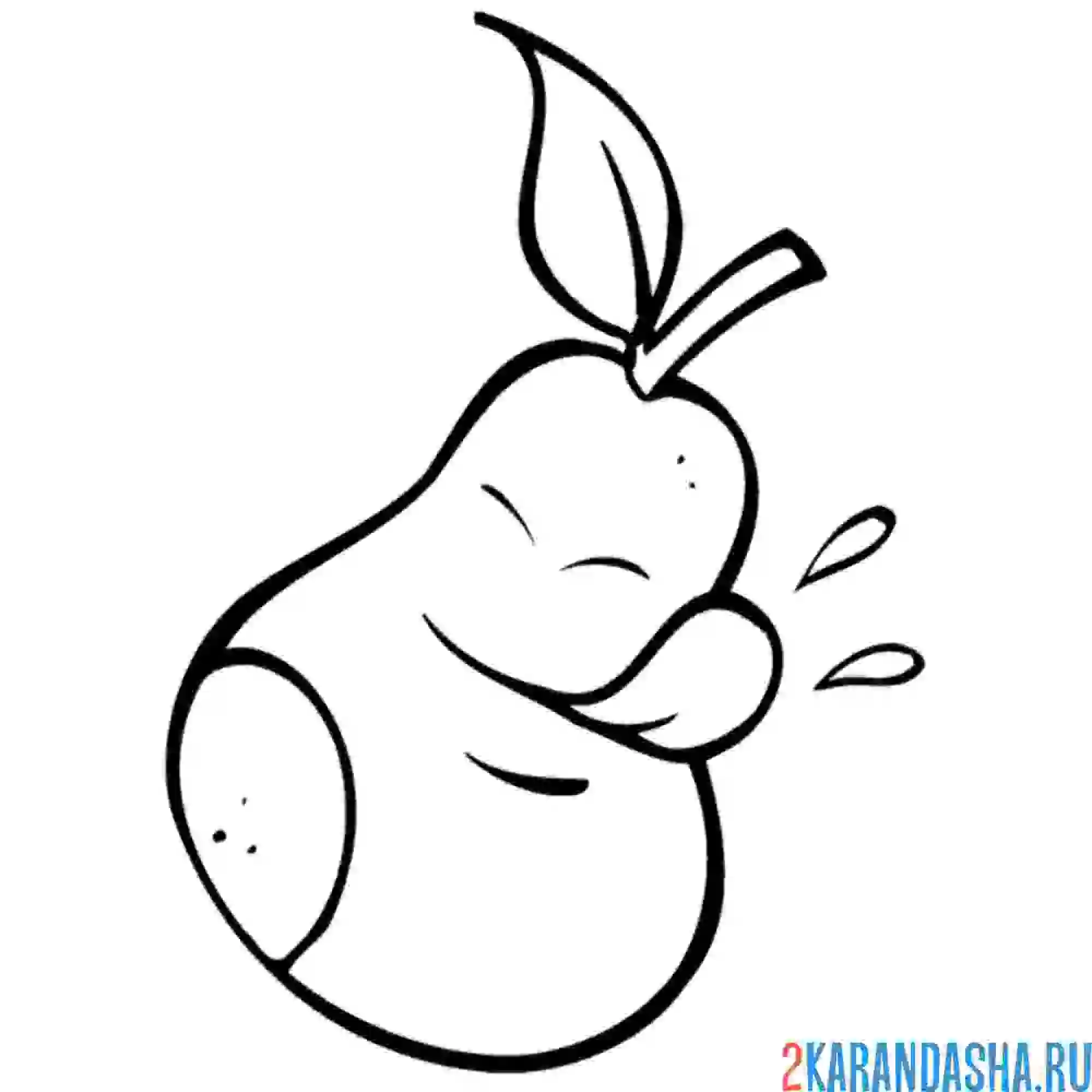 Раскраска вкусная груша