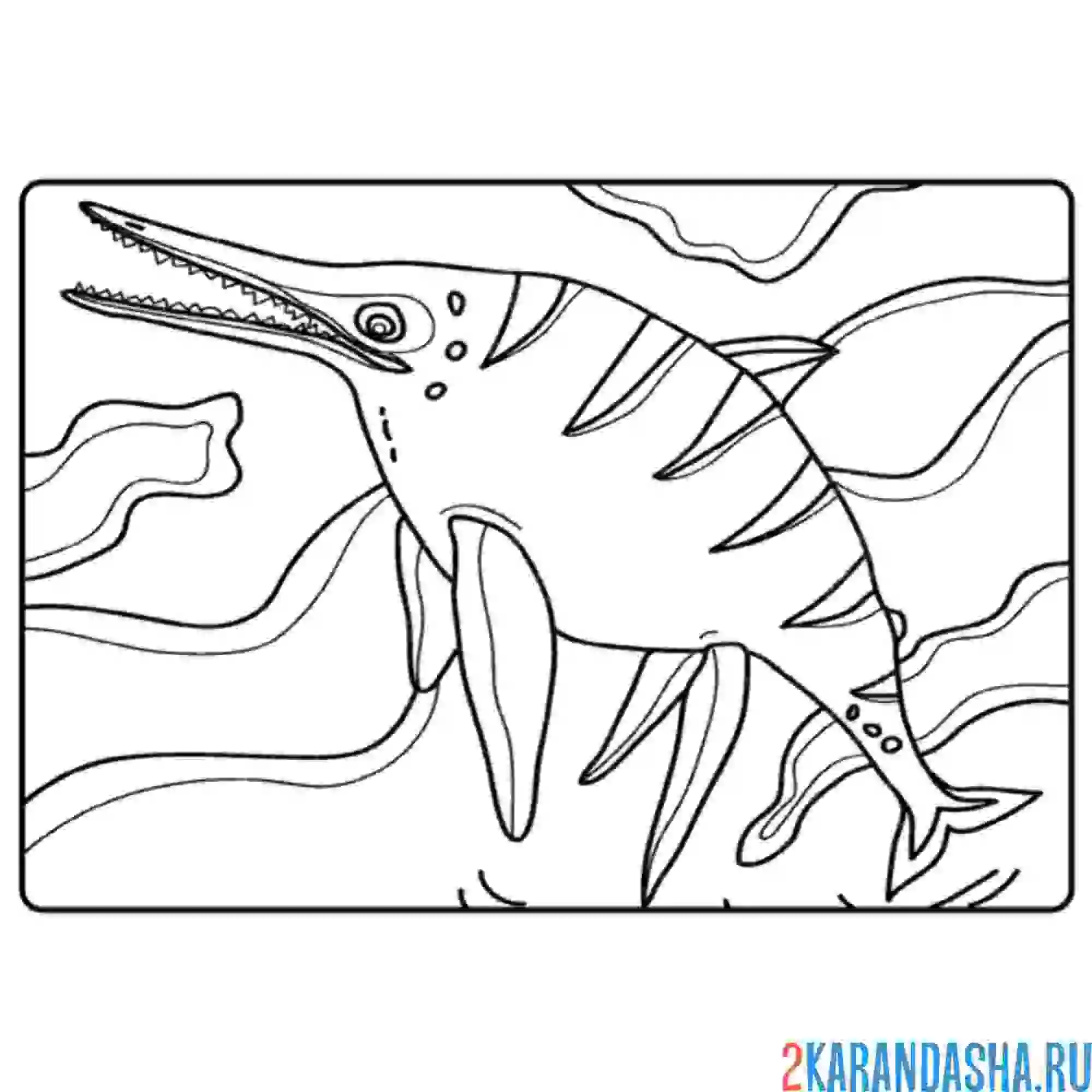 Раскраска шонизавр водный динозавр