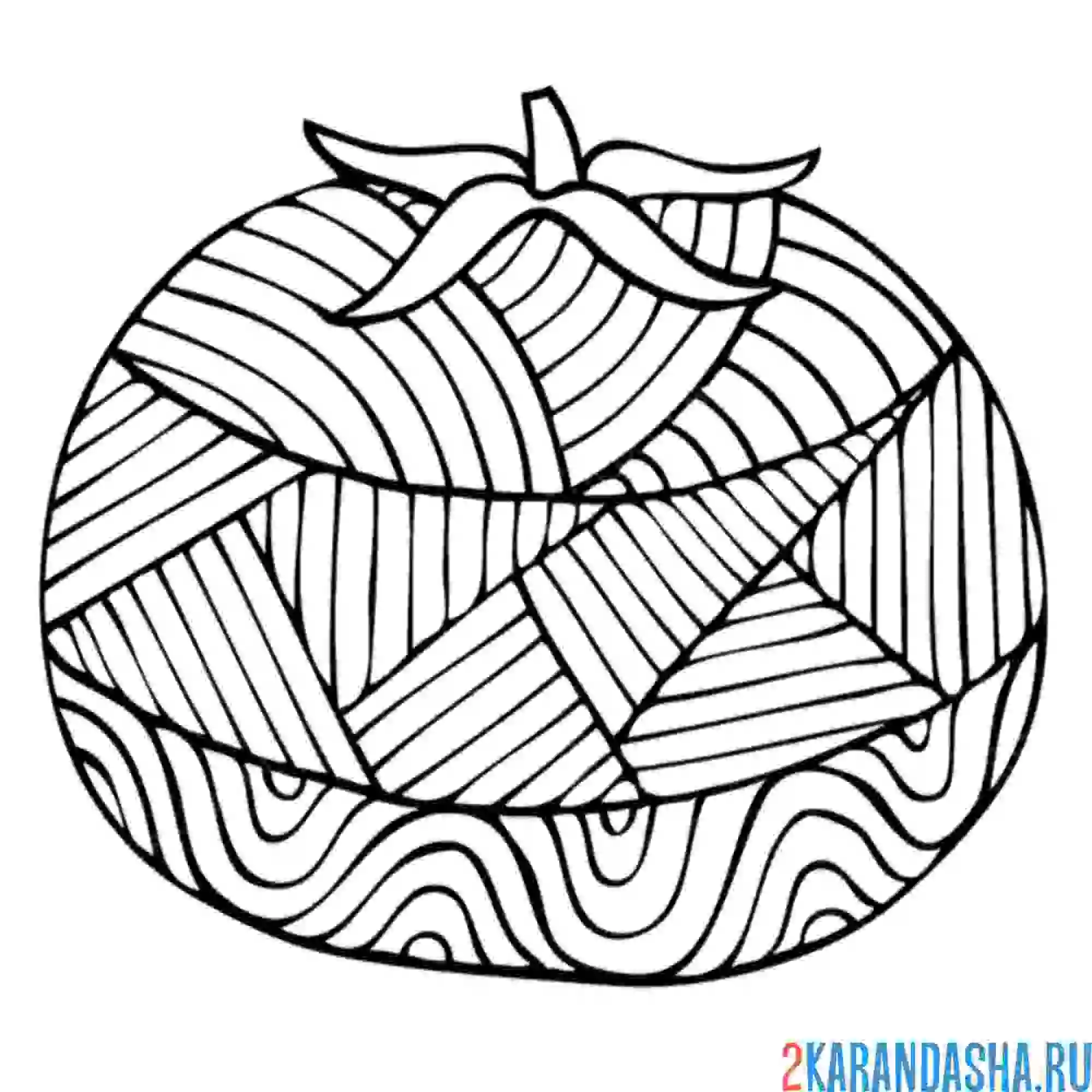 Раскраска помидор антистресс