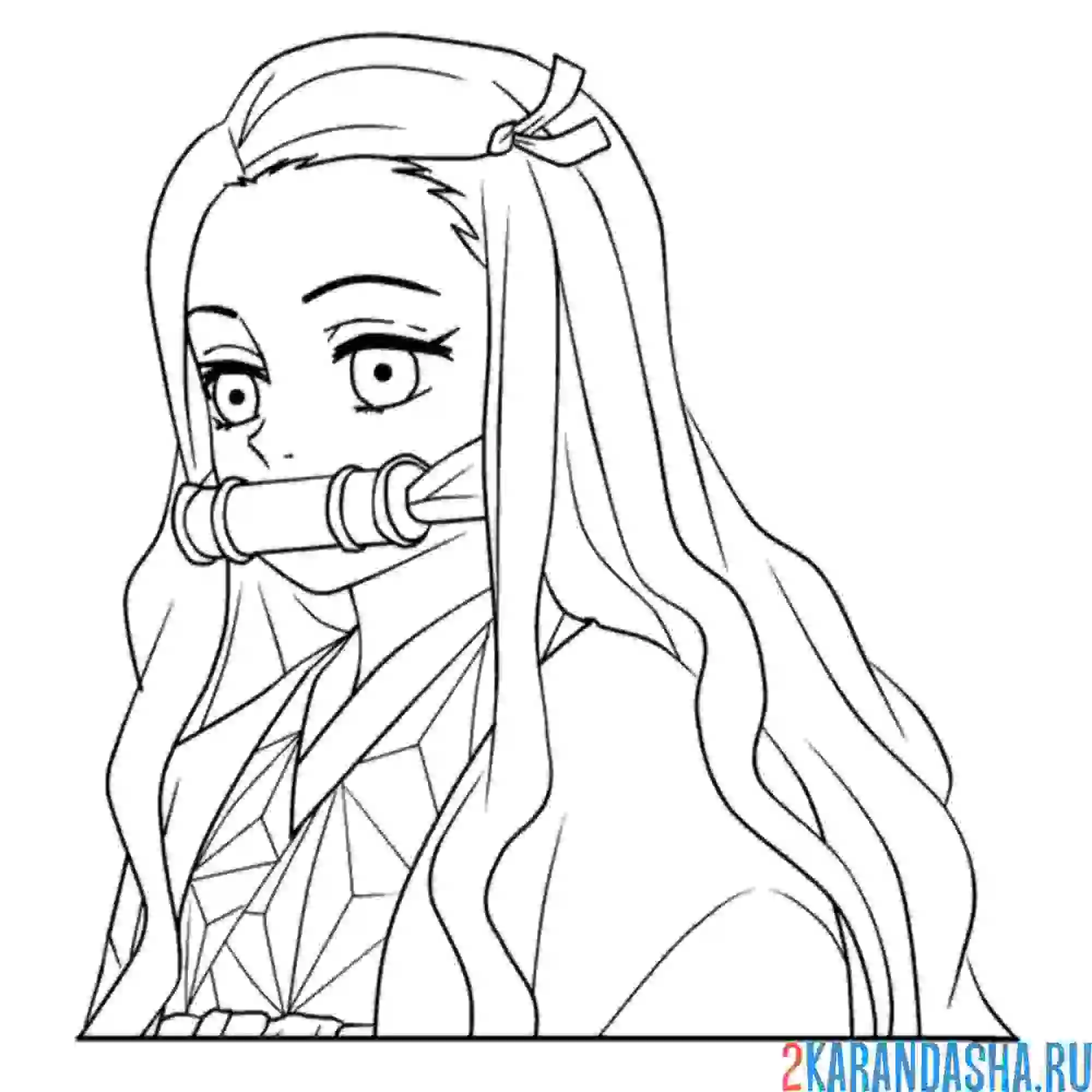 Раскраска незуко камадо