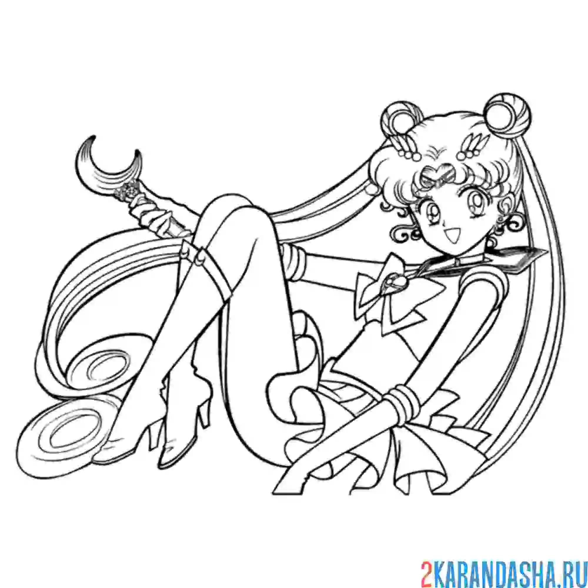 Раскраска сейлор мун