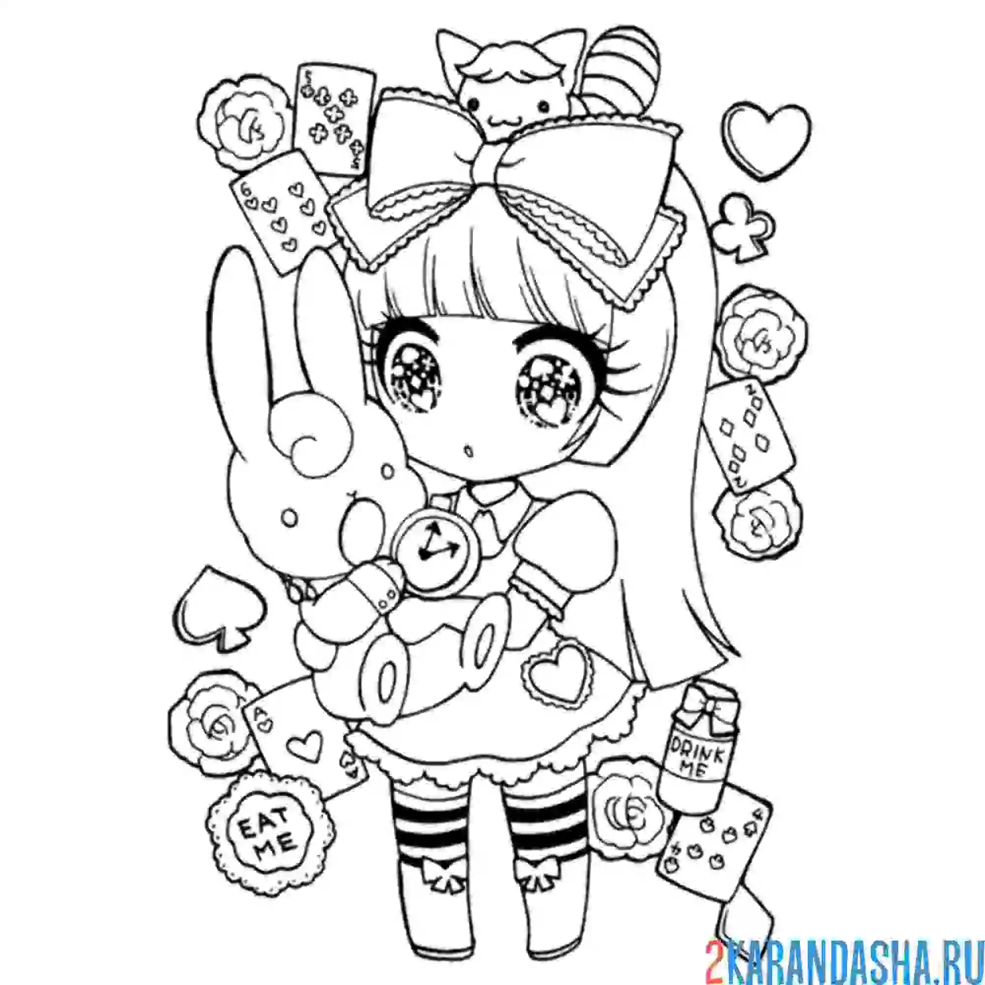 Раскраска аниме карточная девочка