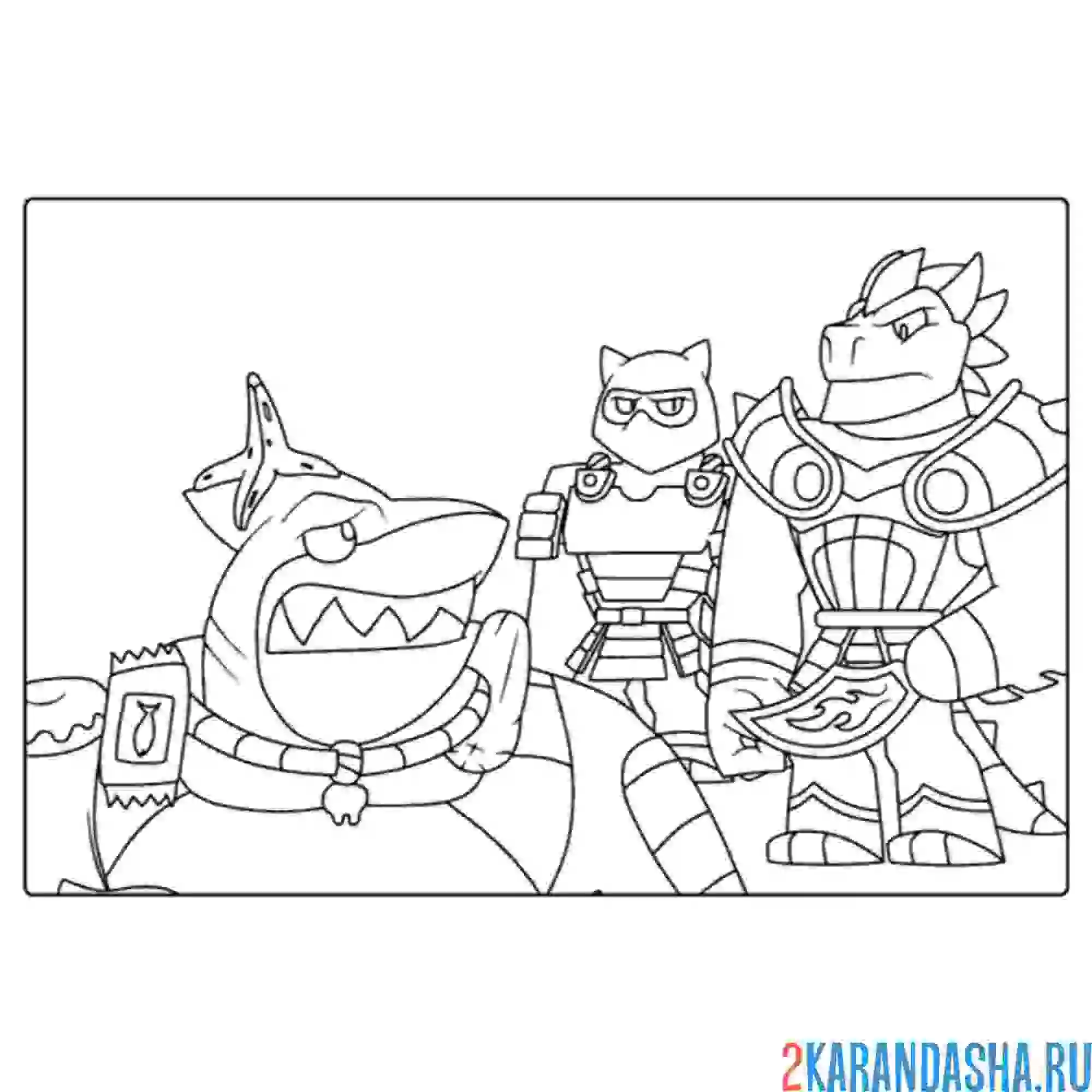 Раскраска гуджитсу банда