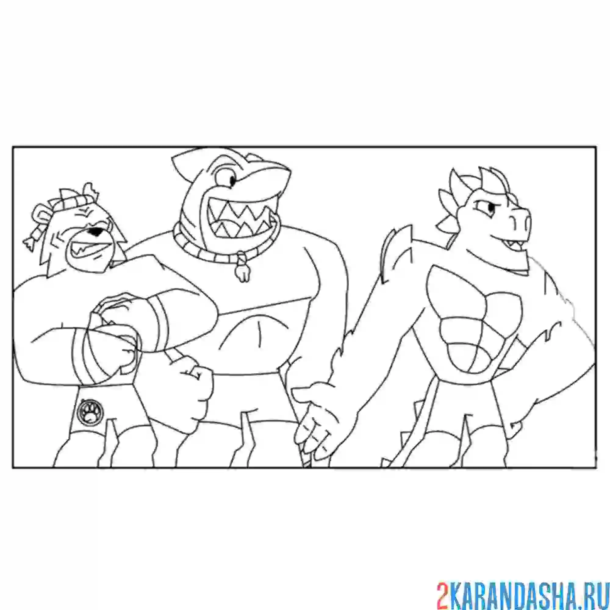 Раскраска гуджитсу игрушки персонажи