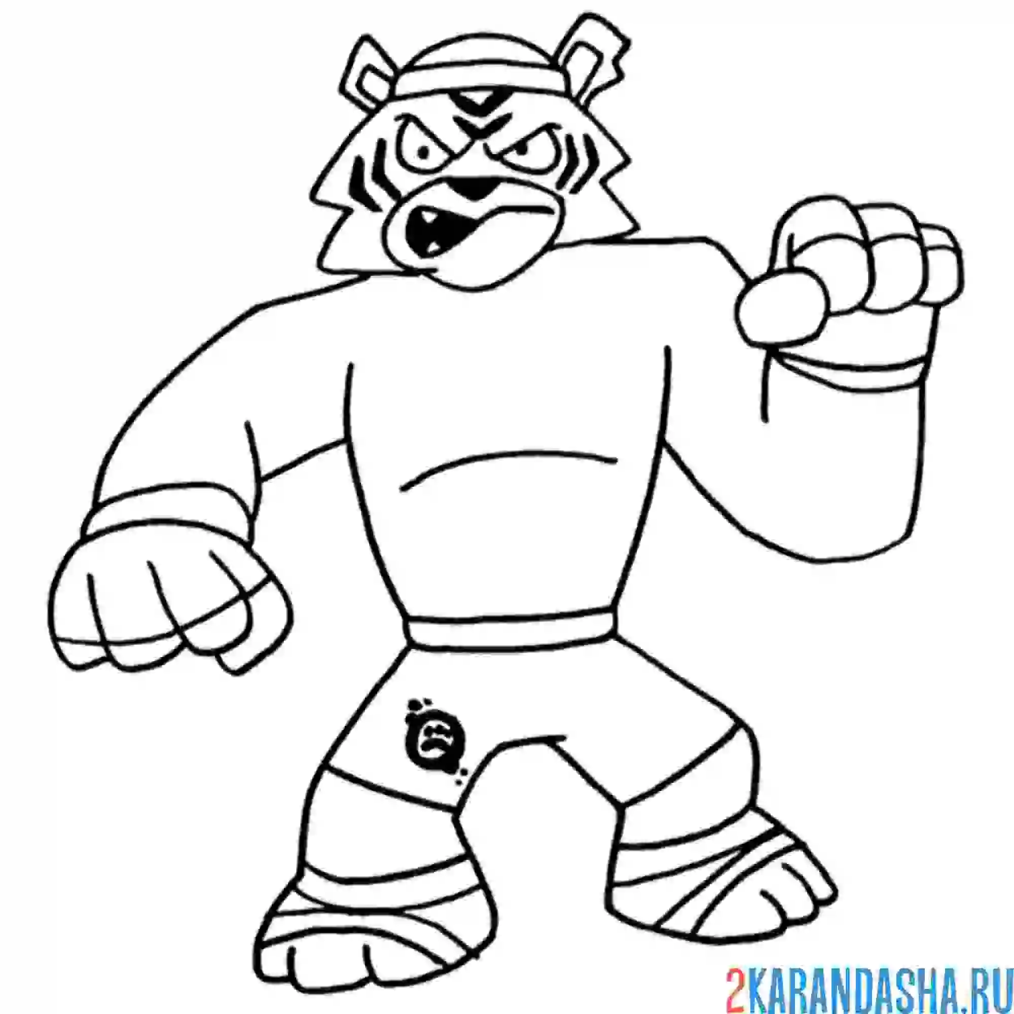 Раскраска гуджица тайгор