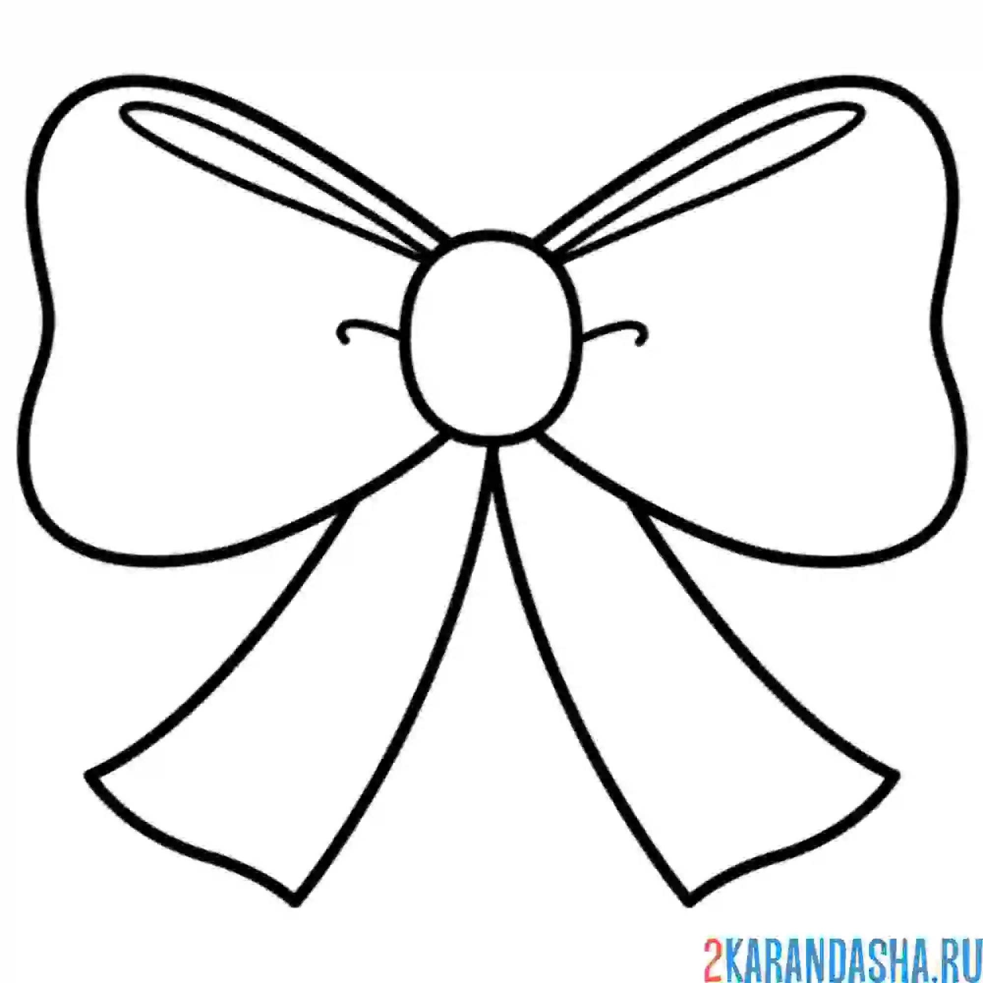 Раскраска большой бантик
