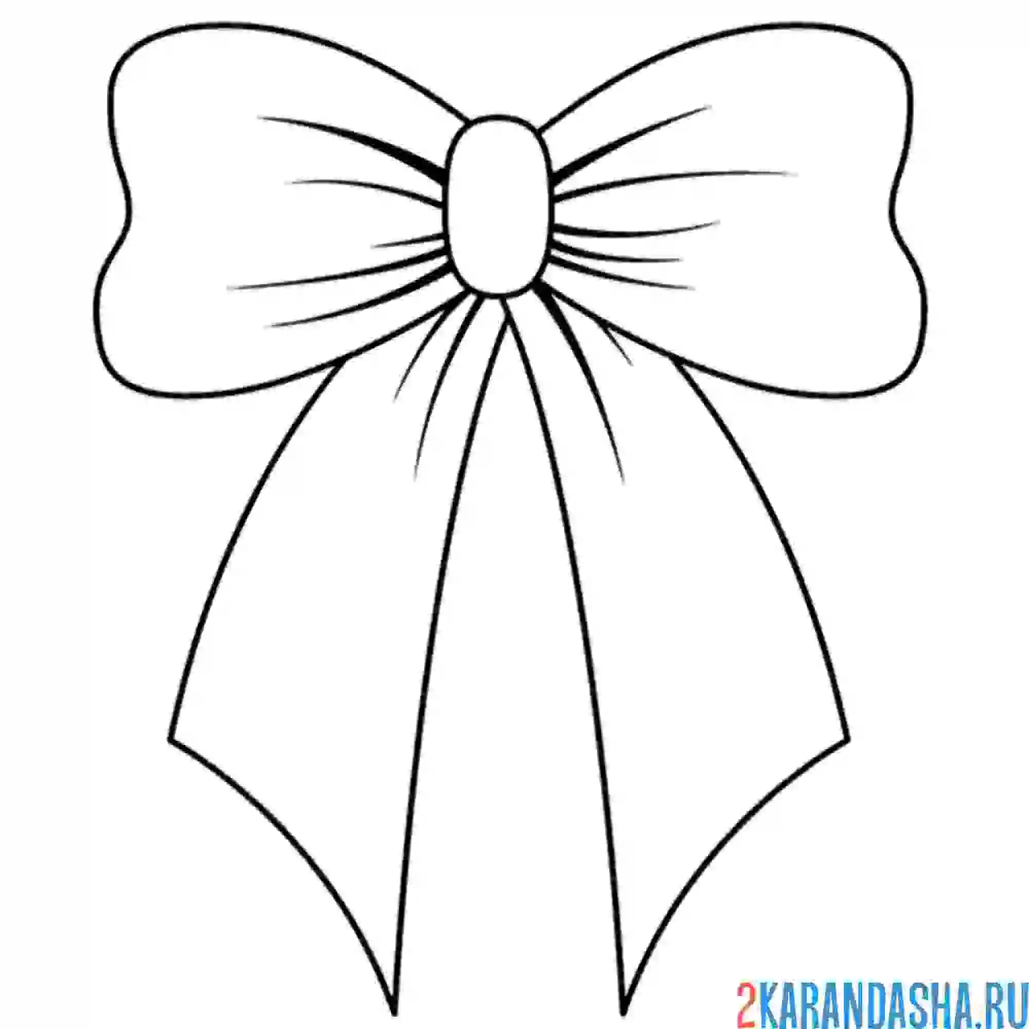 Раскраска бант для девочек