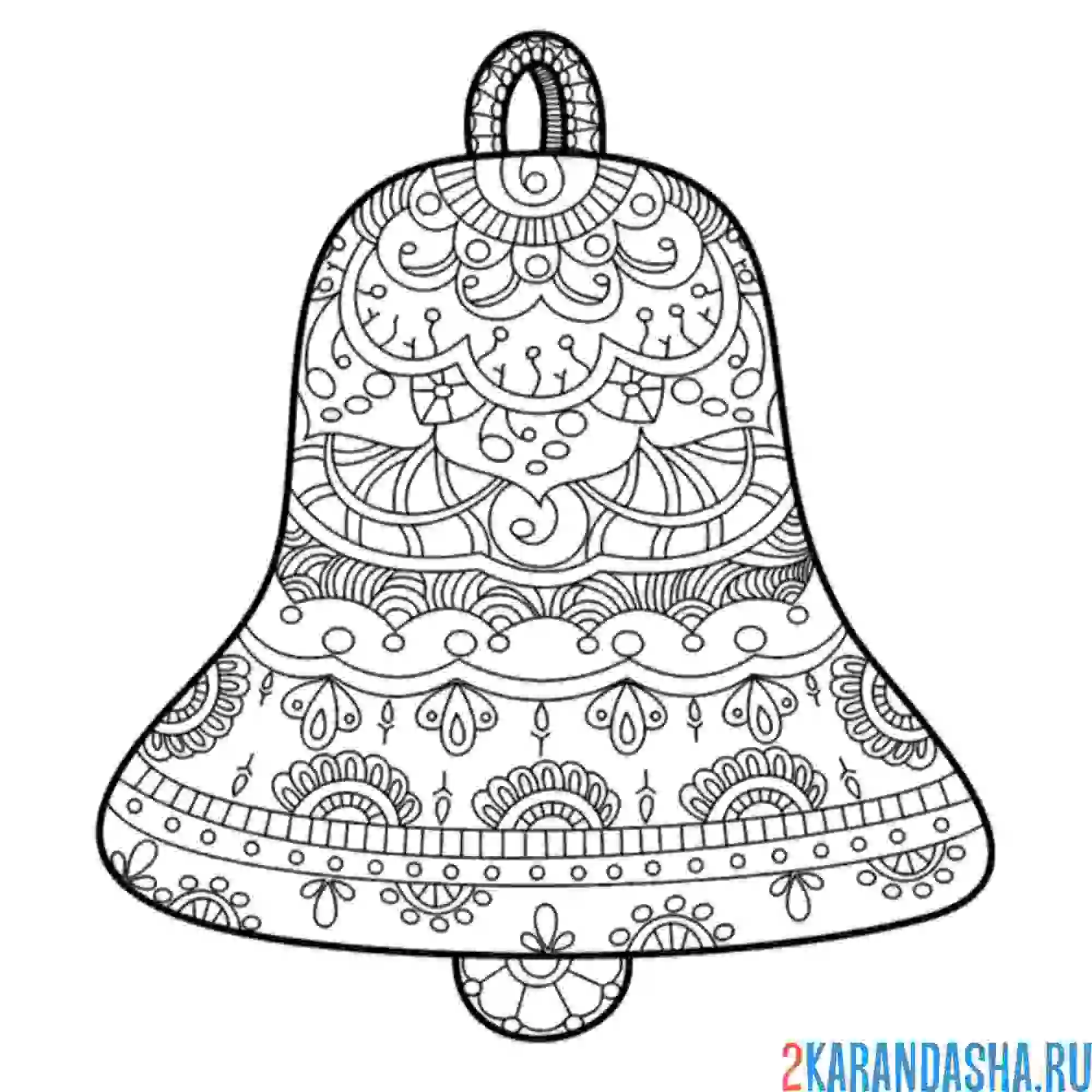 Раскраска колокольчик антистресс