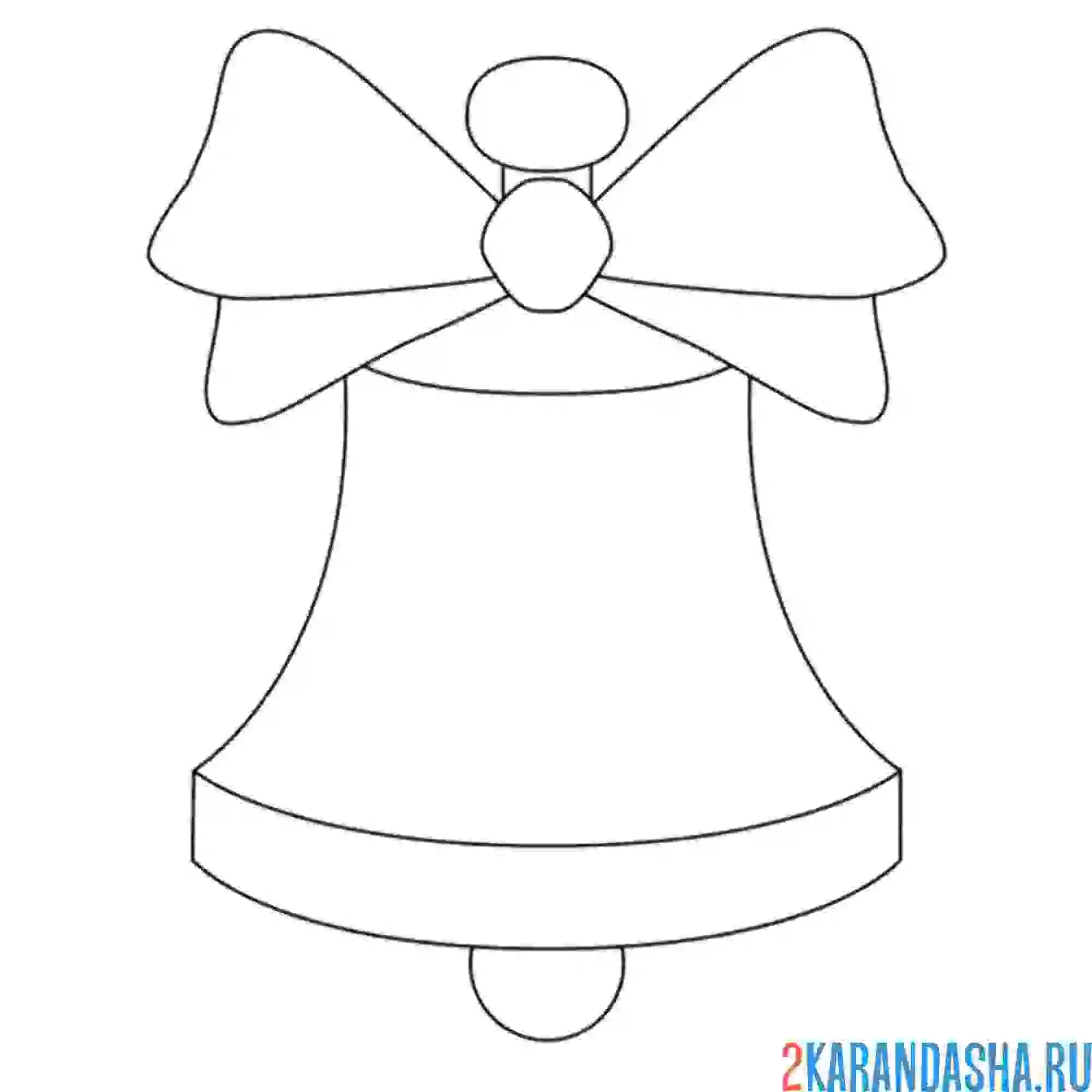 Раскраска простой колокольчик
