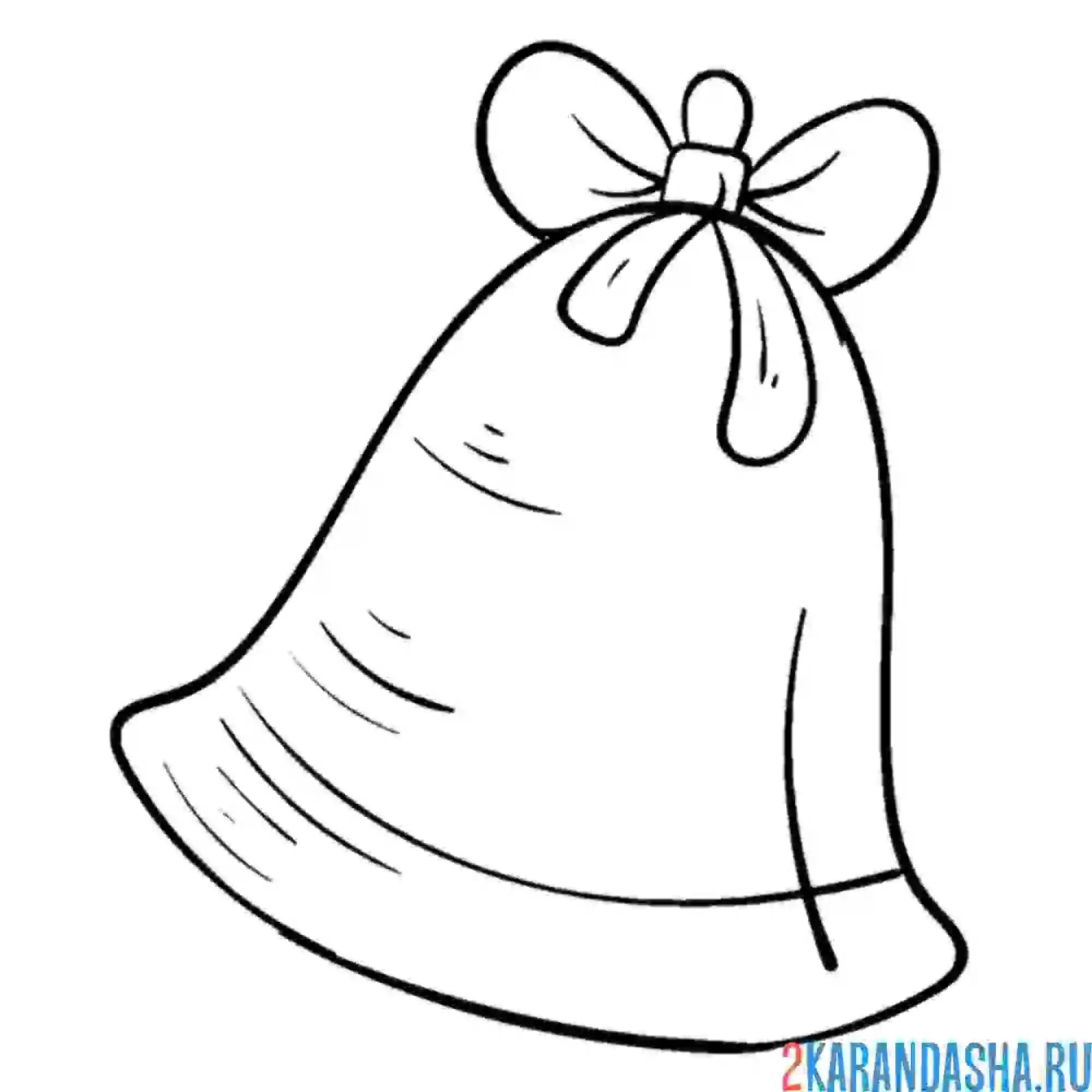 Раскраска колокольчик на боку
