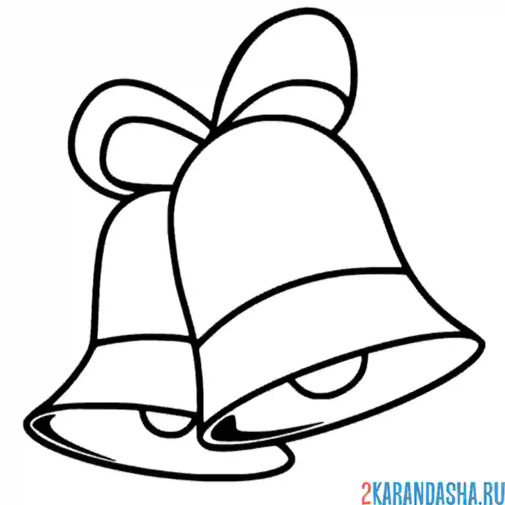 Раскраска бантик на простых колокольчиках