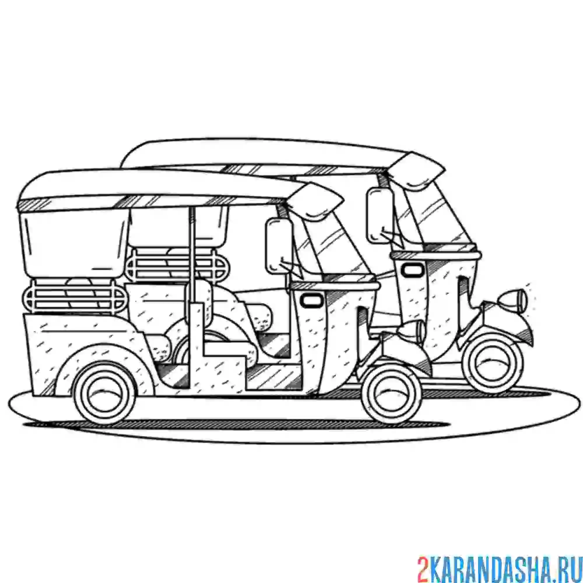 Раскраска тук-туки