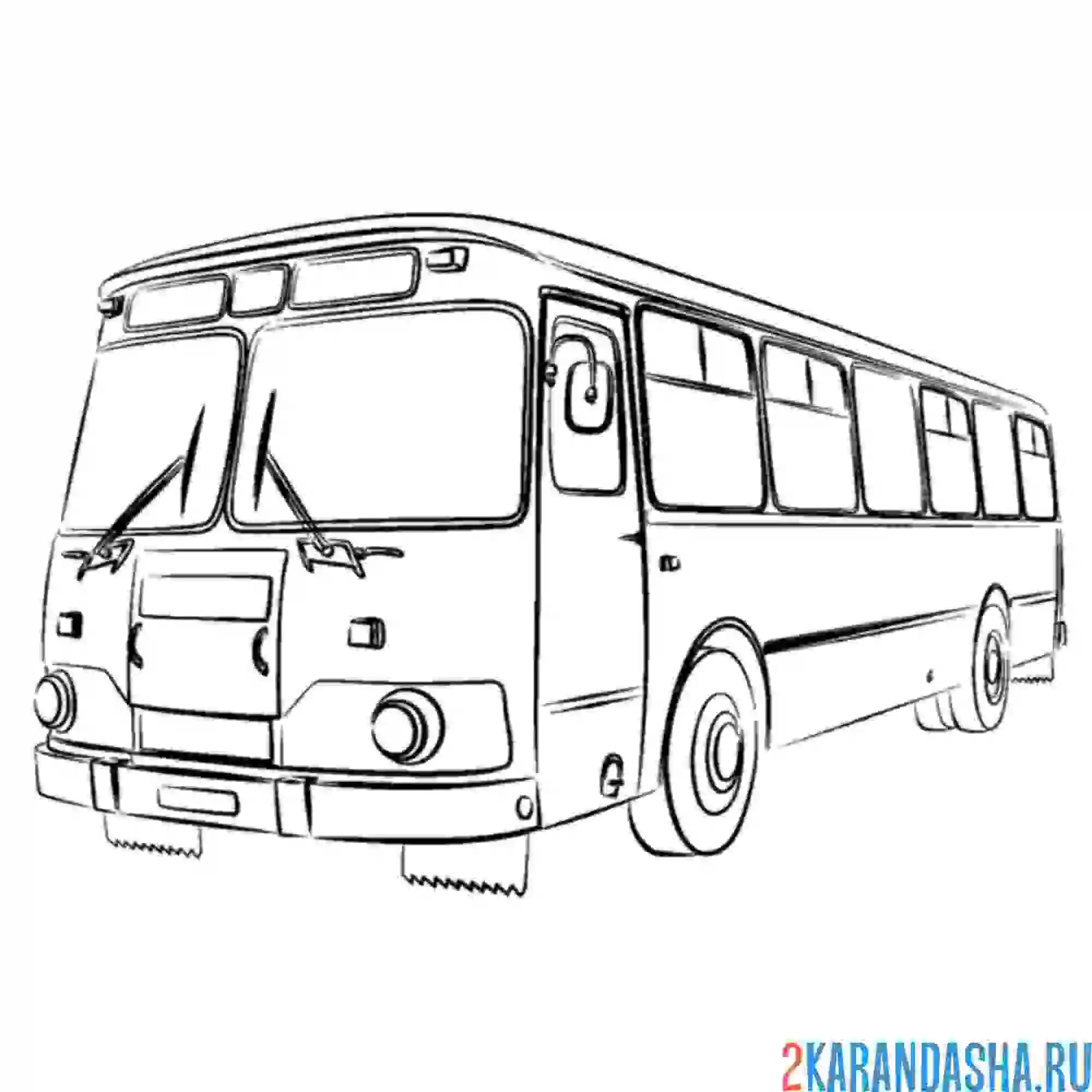 Раскраска старый автобус