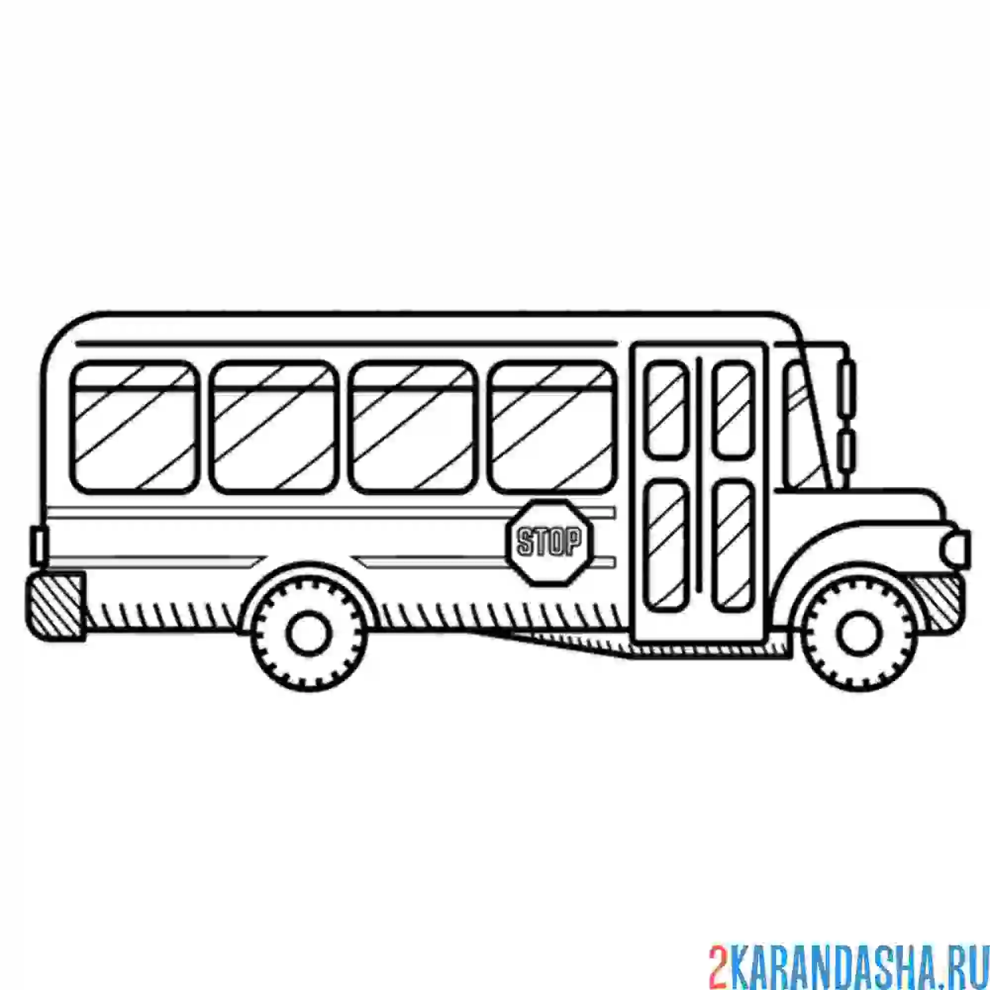 Раскраска американский автобус