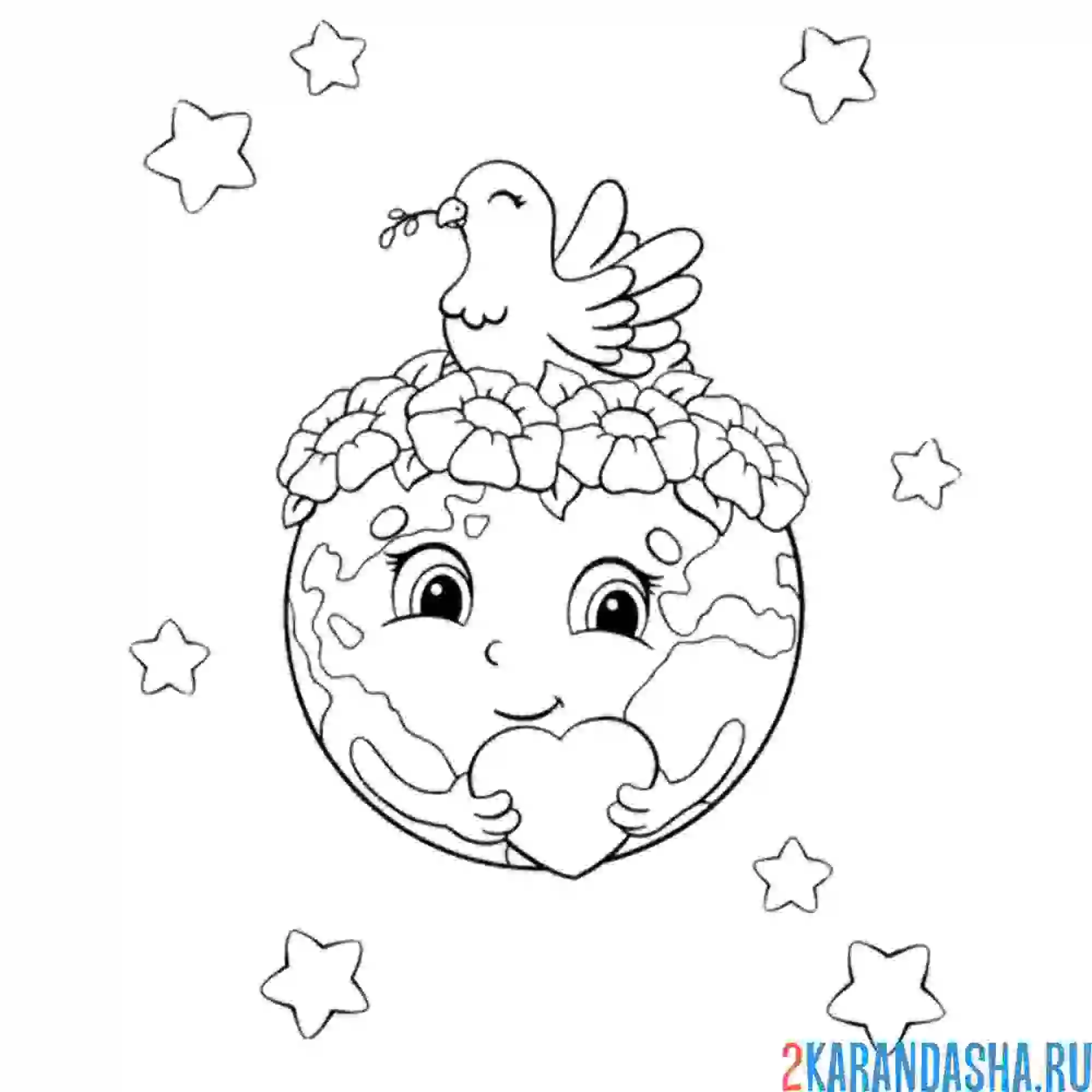 Раскраска голубь на земле