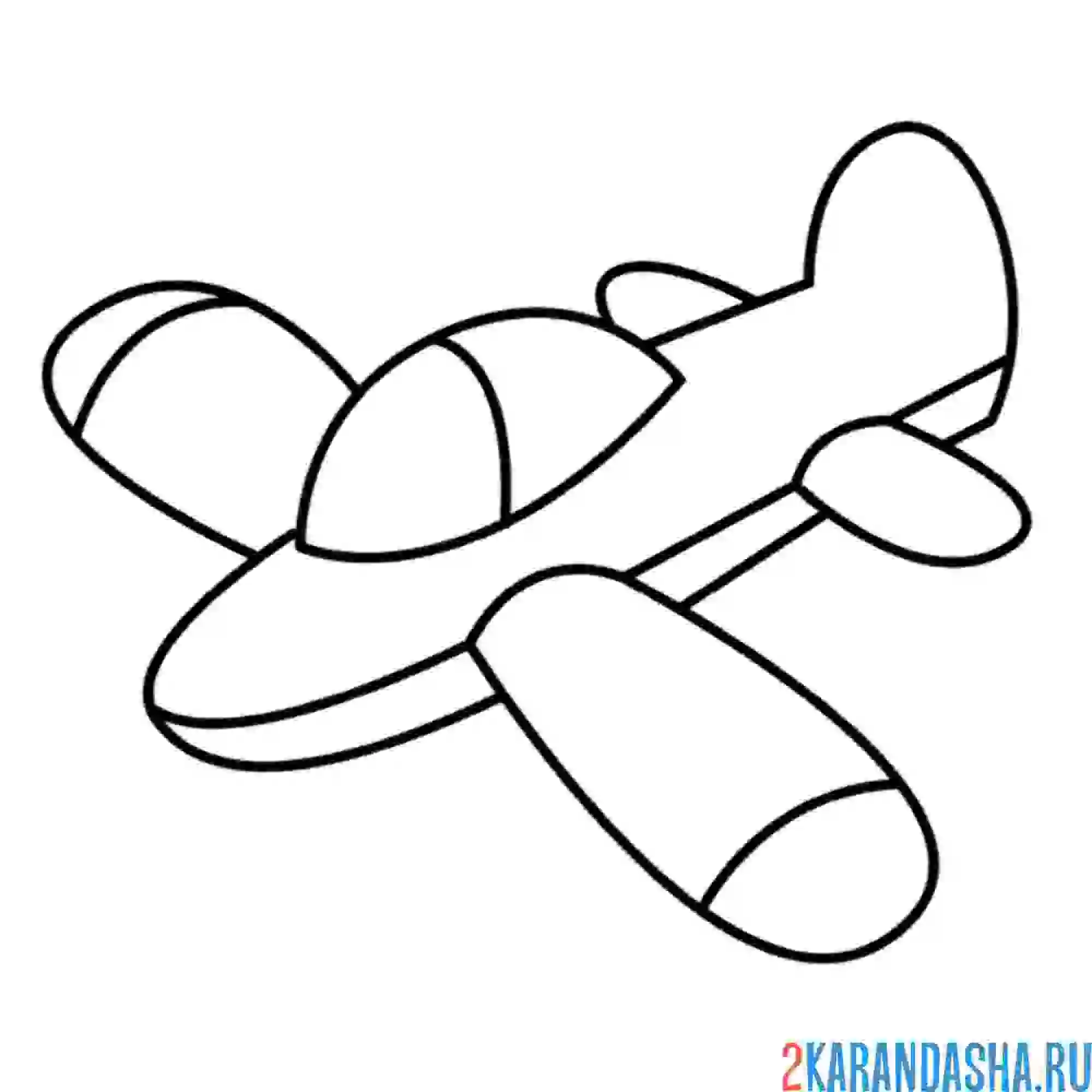 Раскраска самолетик игрушечный