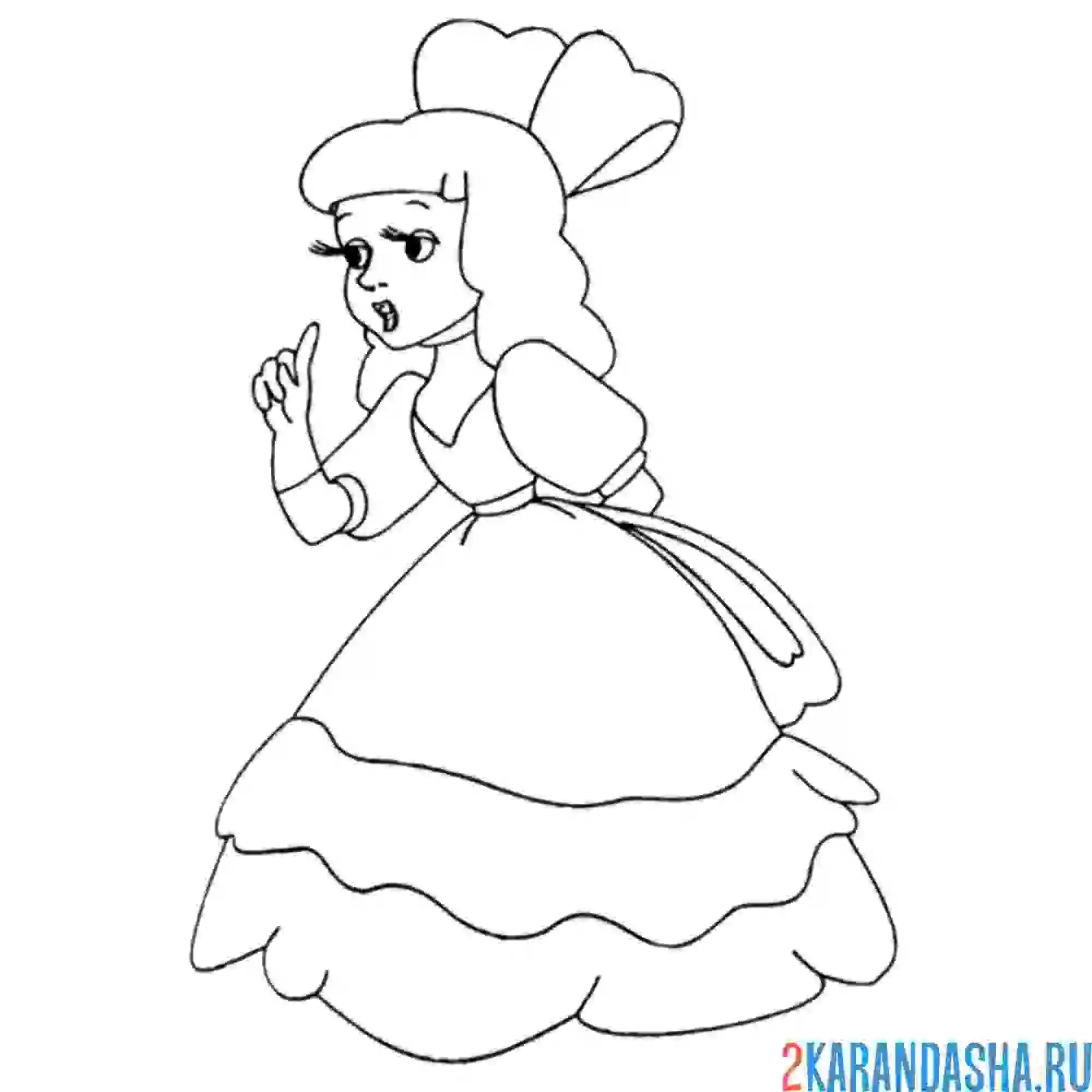 Раскраска мальвина тише