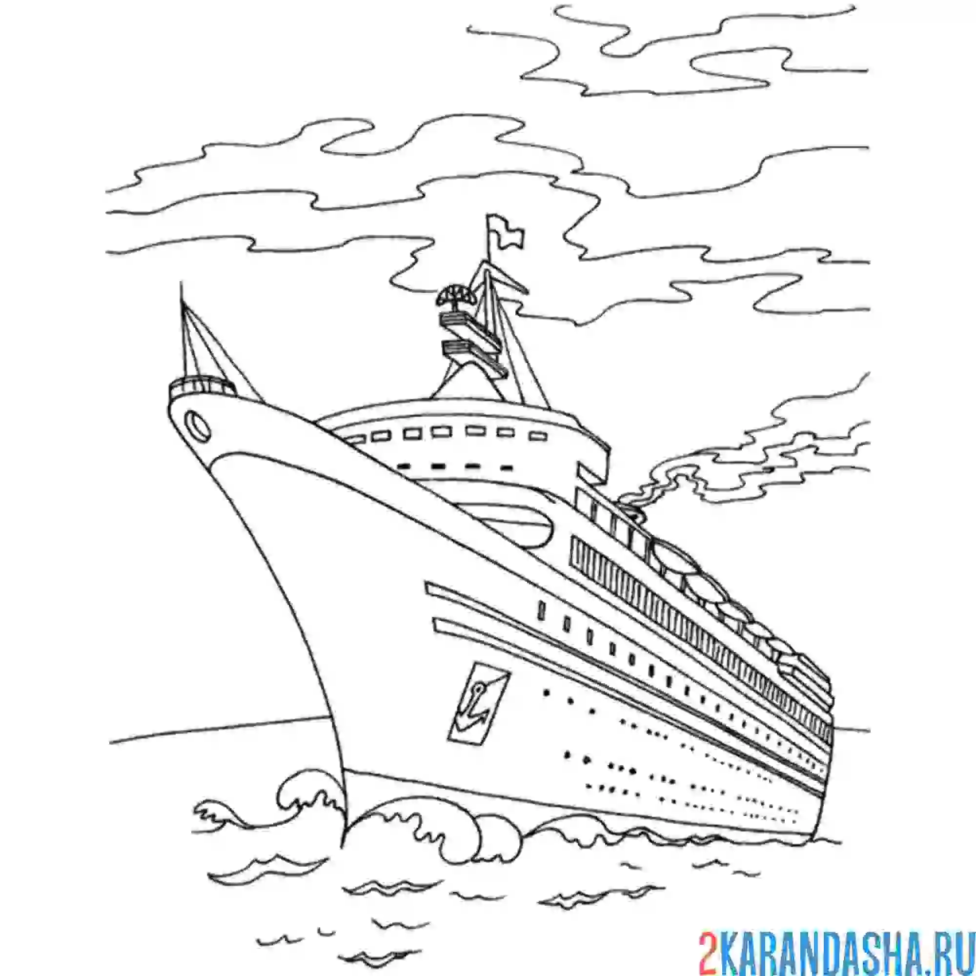 Раскраска круизный лайнер