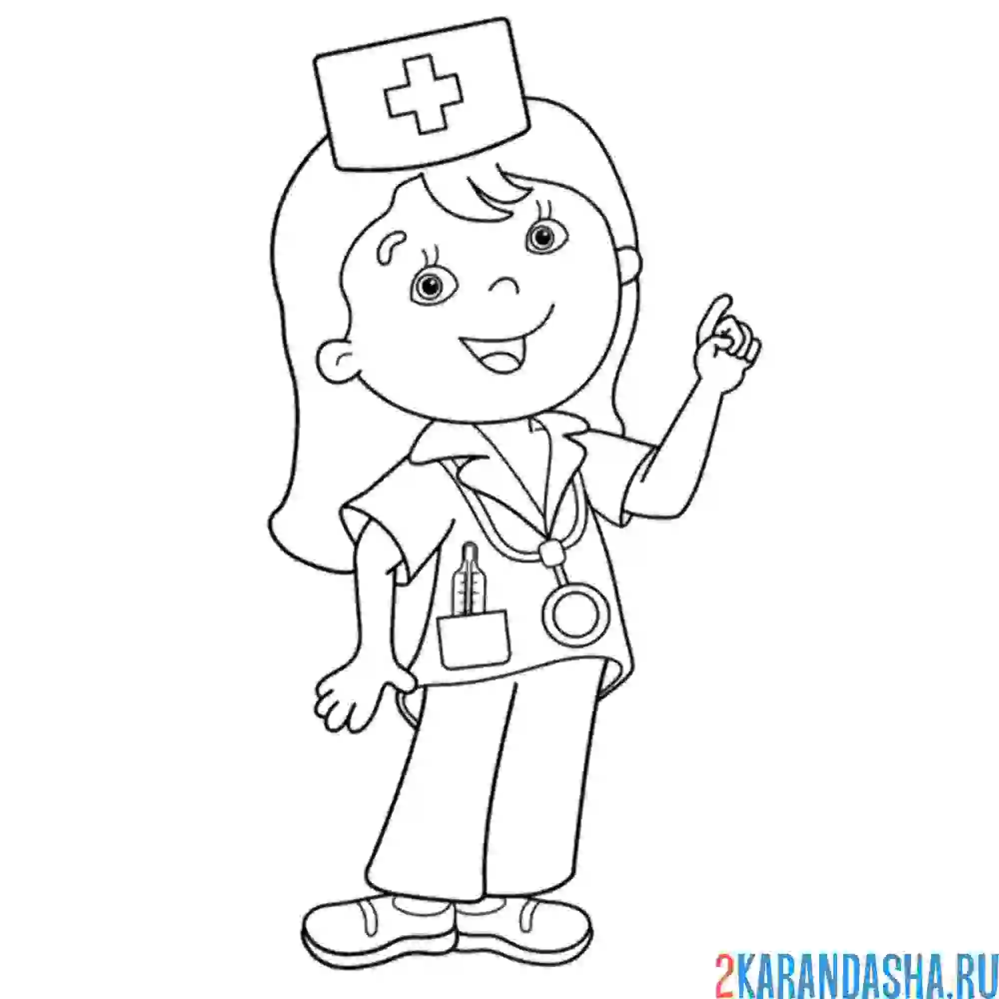 Раскраска медсестра