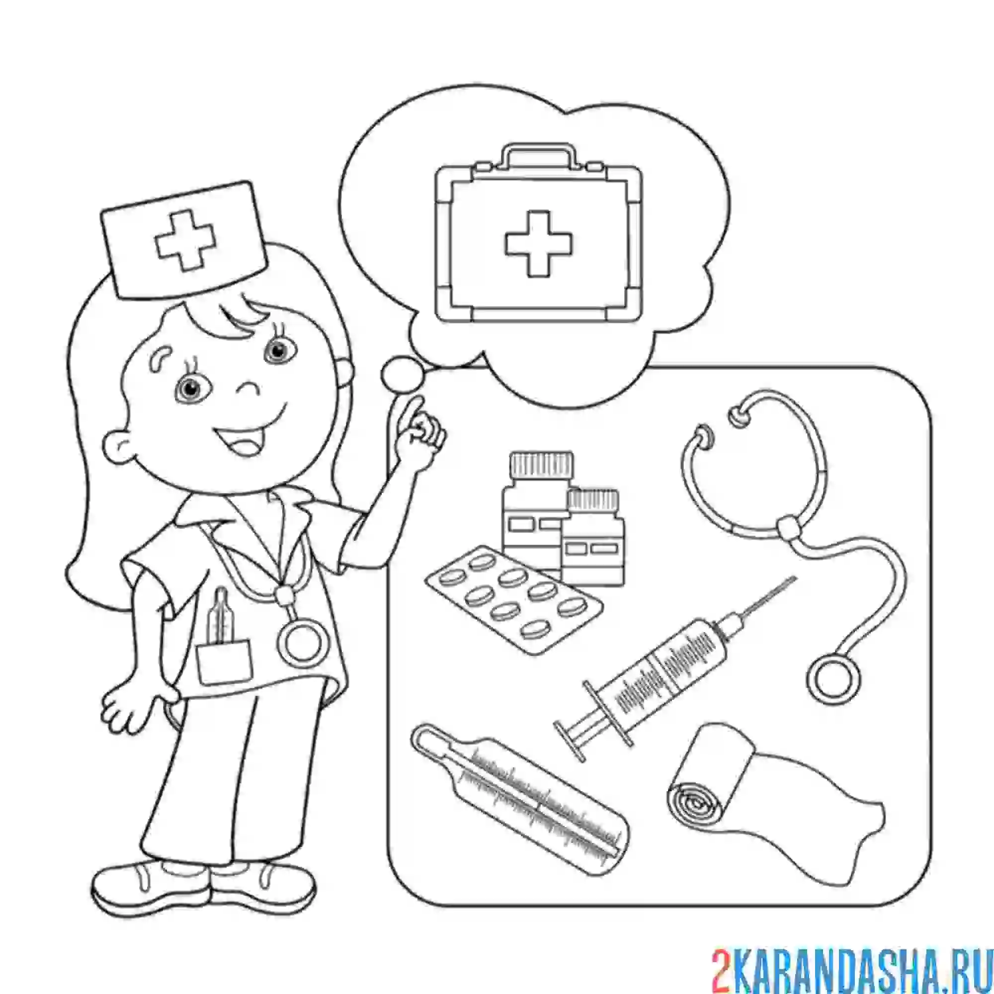 Раскраска что такое врач