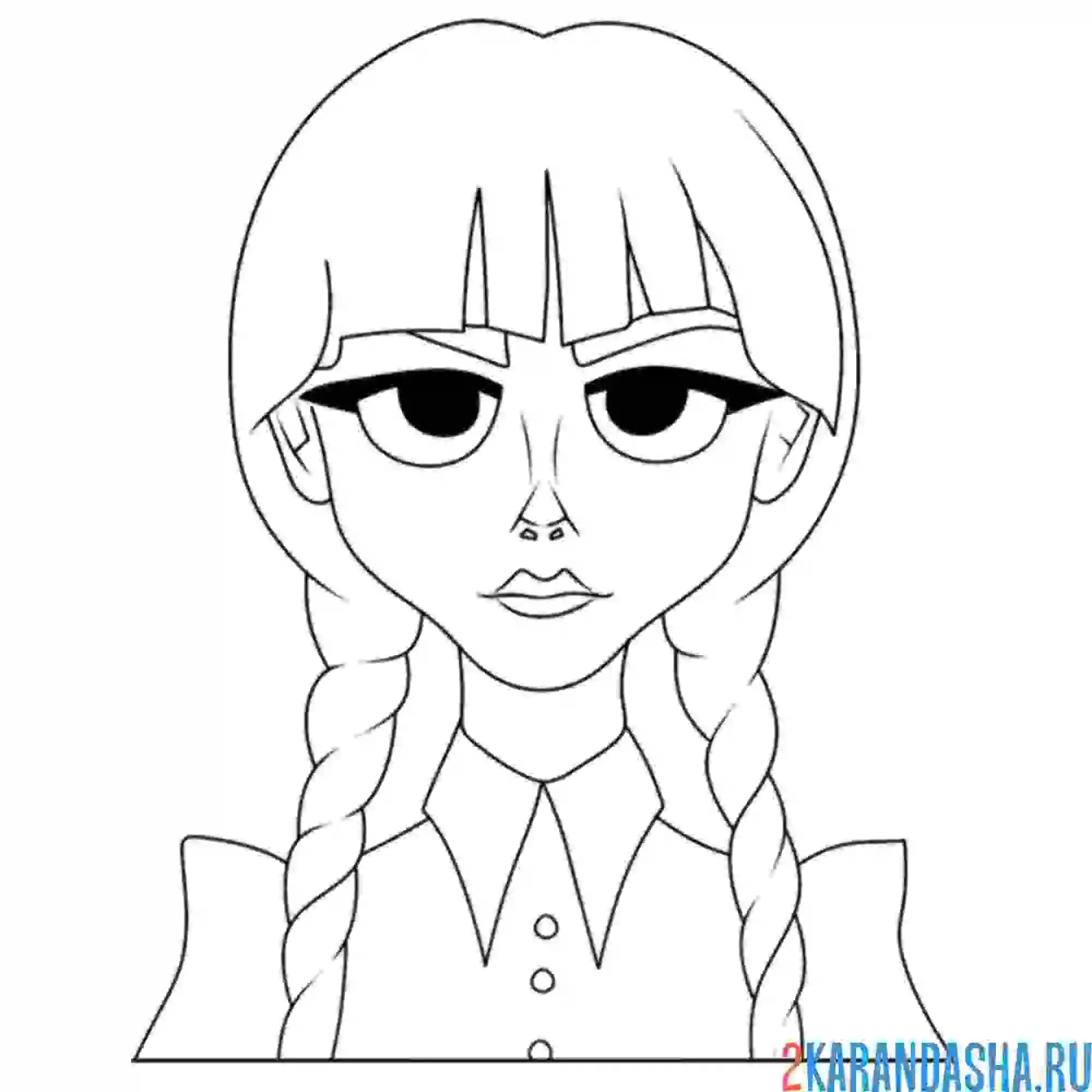 Раскраска уэнздей аддамс иконка