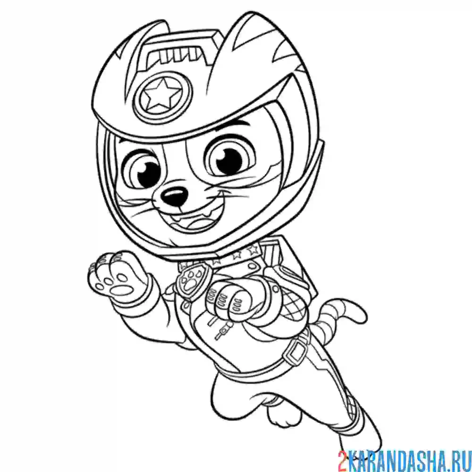 Раскраска дикий кот
