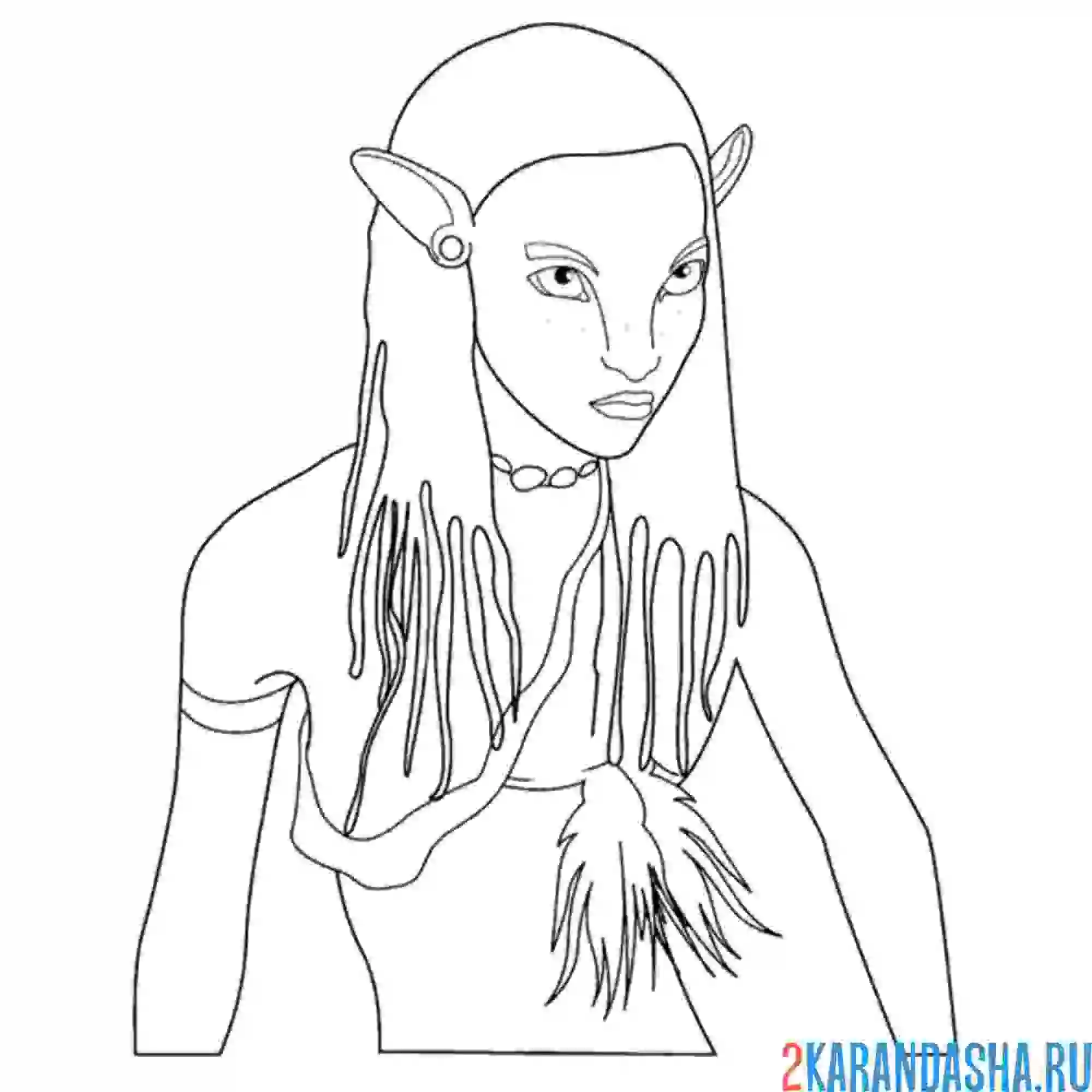 Раскраска нейтири тело